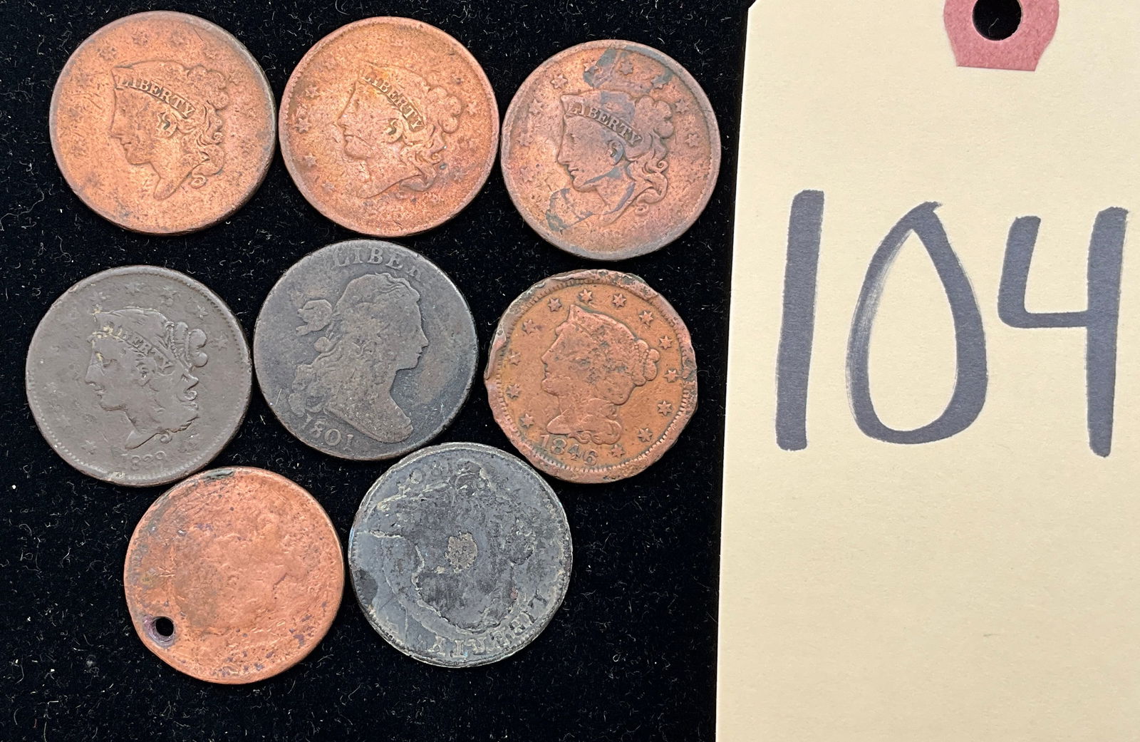 US 1801-1846 Large Cent Lot, Copper (1 of 3)