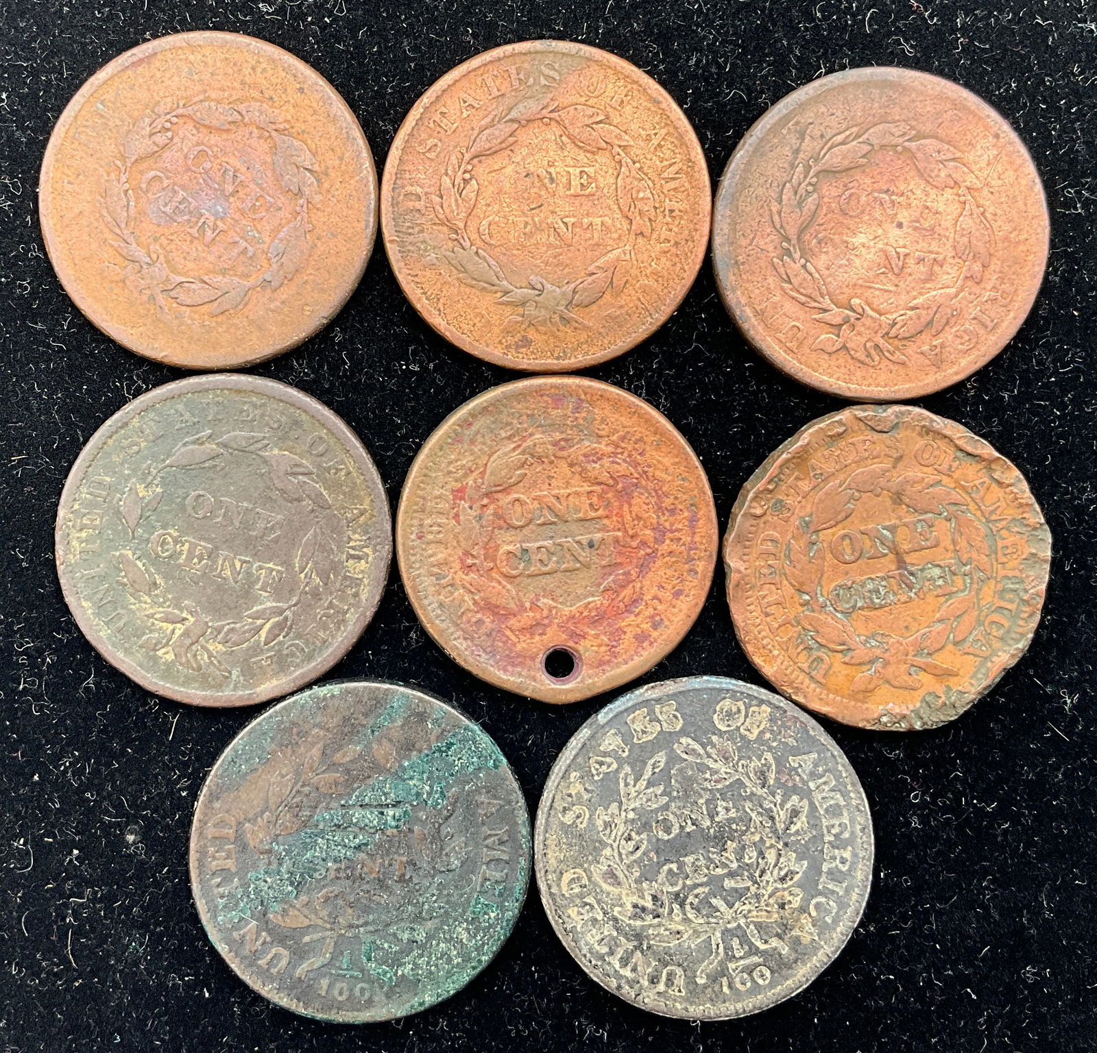 US 1801-1846 Large Cent Lot, Copper - 3