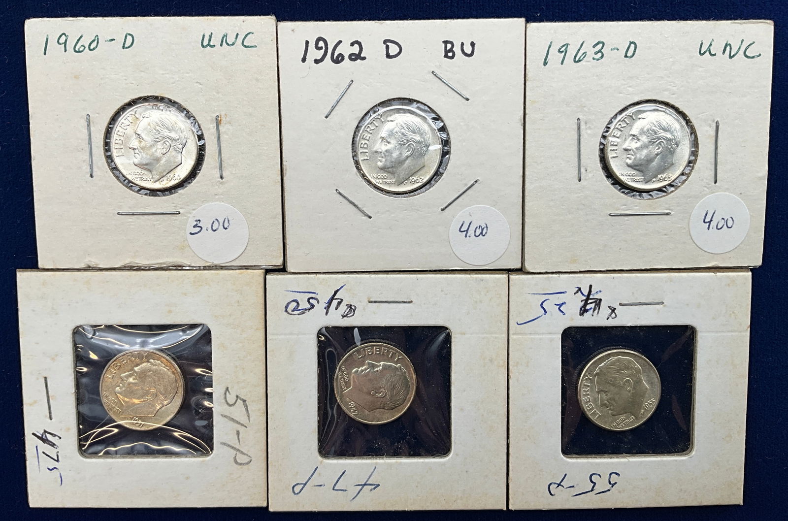 US 1946-1964 Roosevelt Dime Collection, Silver, KM-195 - 3