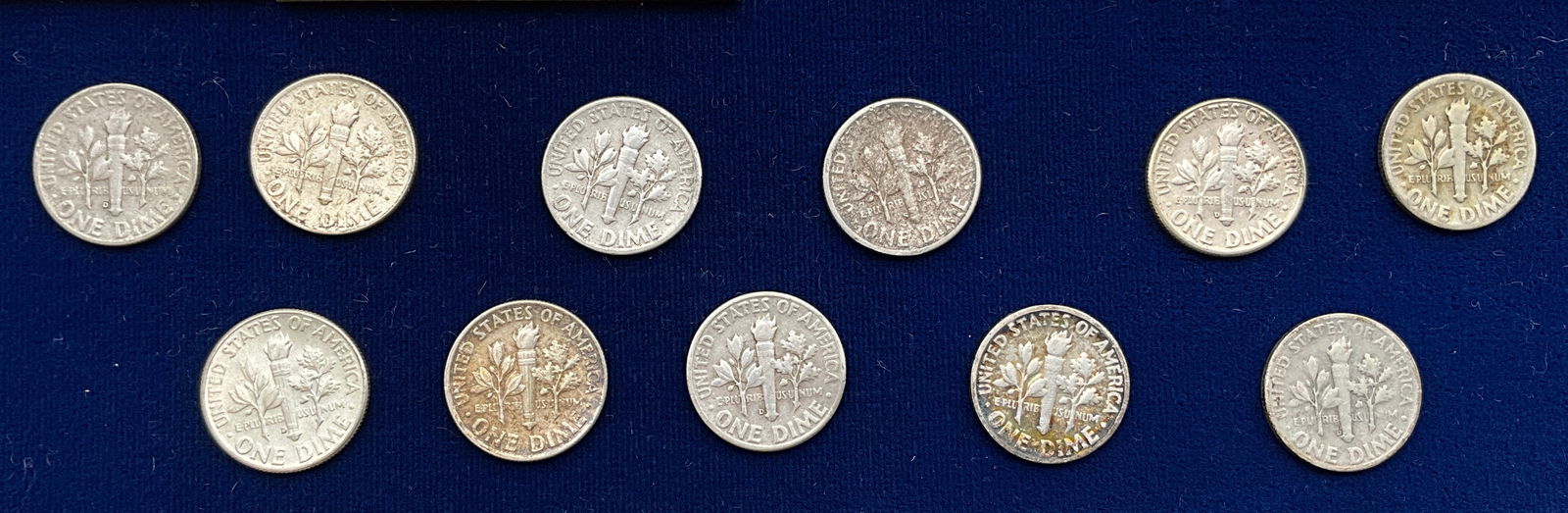 US 1946-1964 Roosevelt Dime Collection, Silver, KM-195 - 5