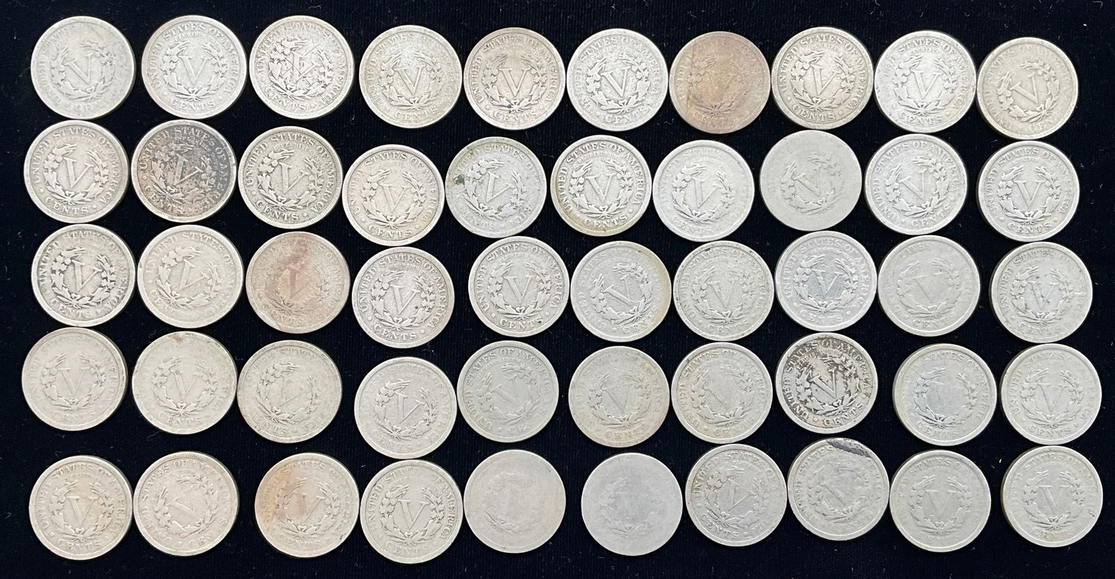 US 1901-1911 Liberty Head V Nickels, Cupro-Nickel, KM-112 - 3