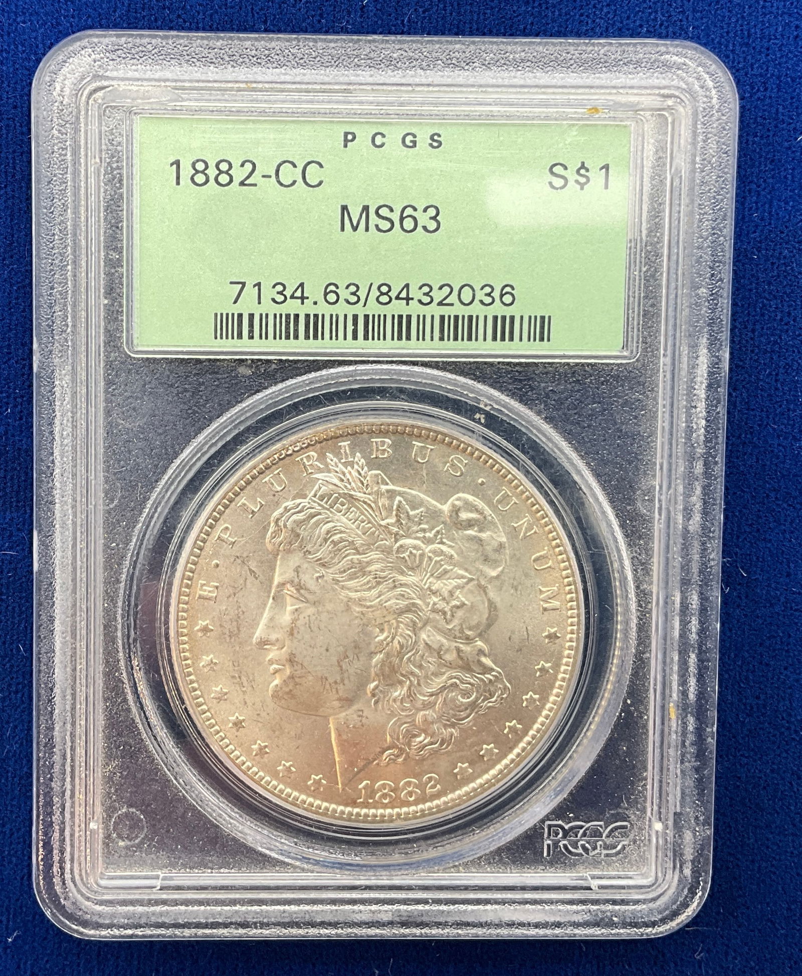 US 1882-CC Morgan Dollar, Silver, KM-110, PCGS MS63 - 2