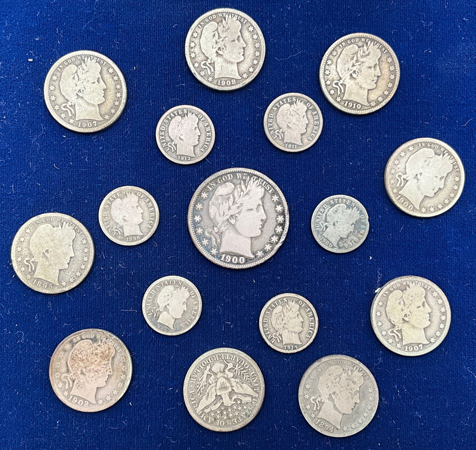 US 1894-1914 Barber Silver Coinage Collection - 2