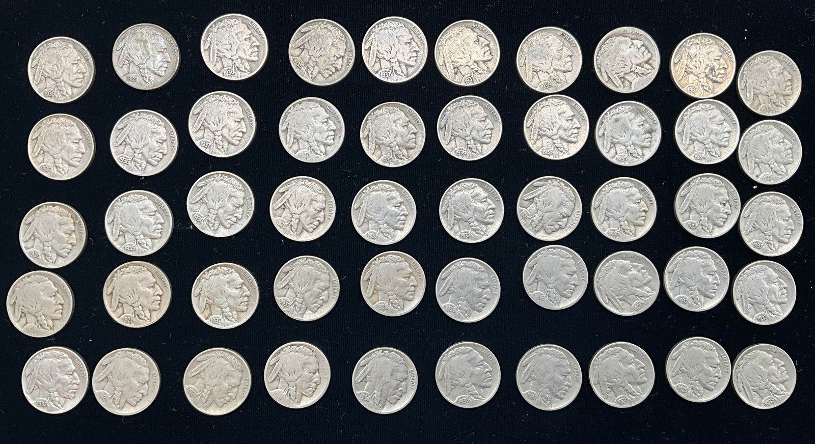 US 1928-1937 Buffalo Nickel Lot, Copper-Nickel, KM-134 - 2