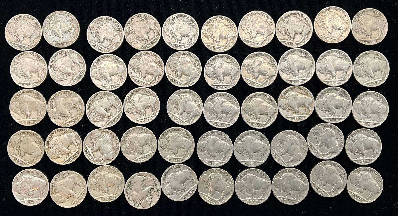 US 1928-1937 Buffalo Nickel Lot, Copper-Nickel, KM-134 - 3