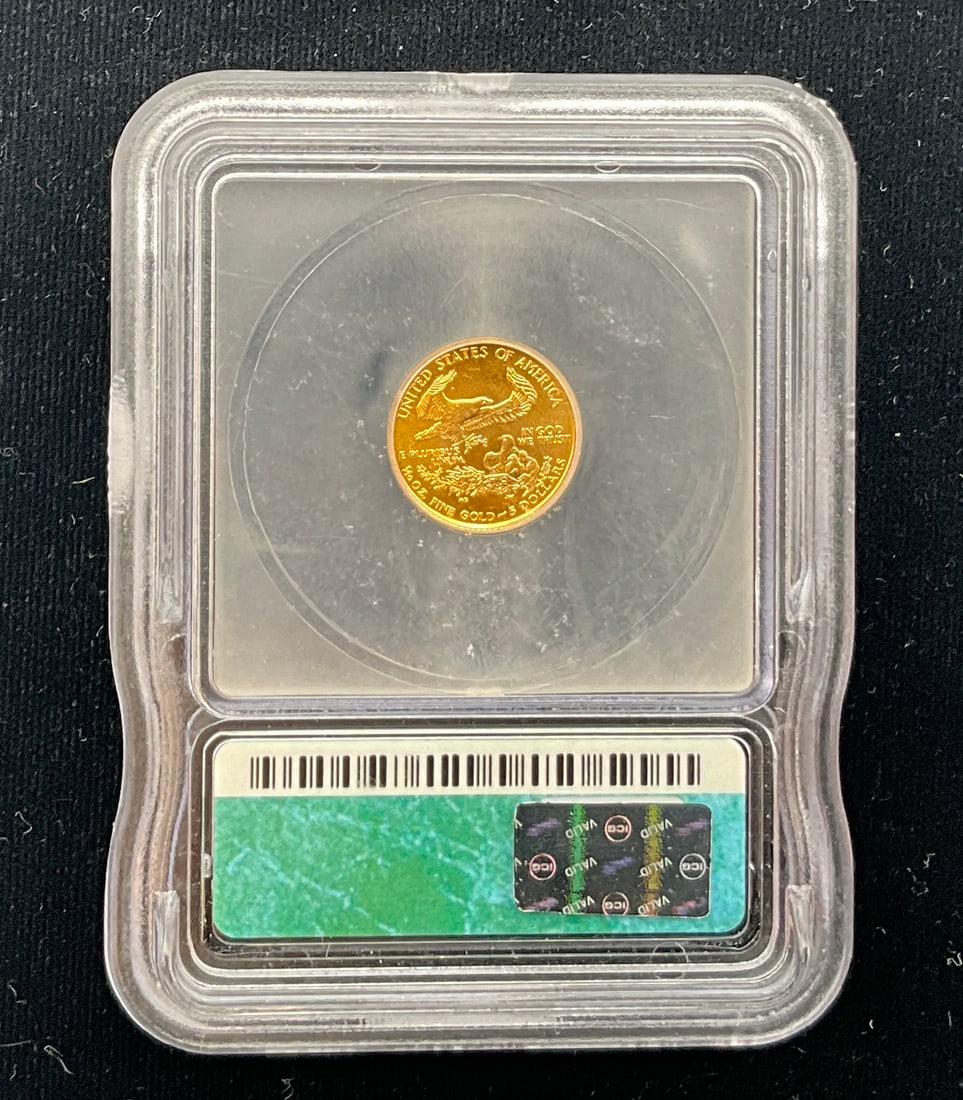 US 2005 $5 Gold Eagle, Gold, KM-216, ICG MS70 - 4