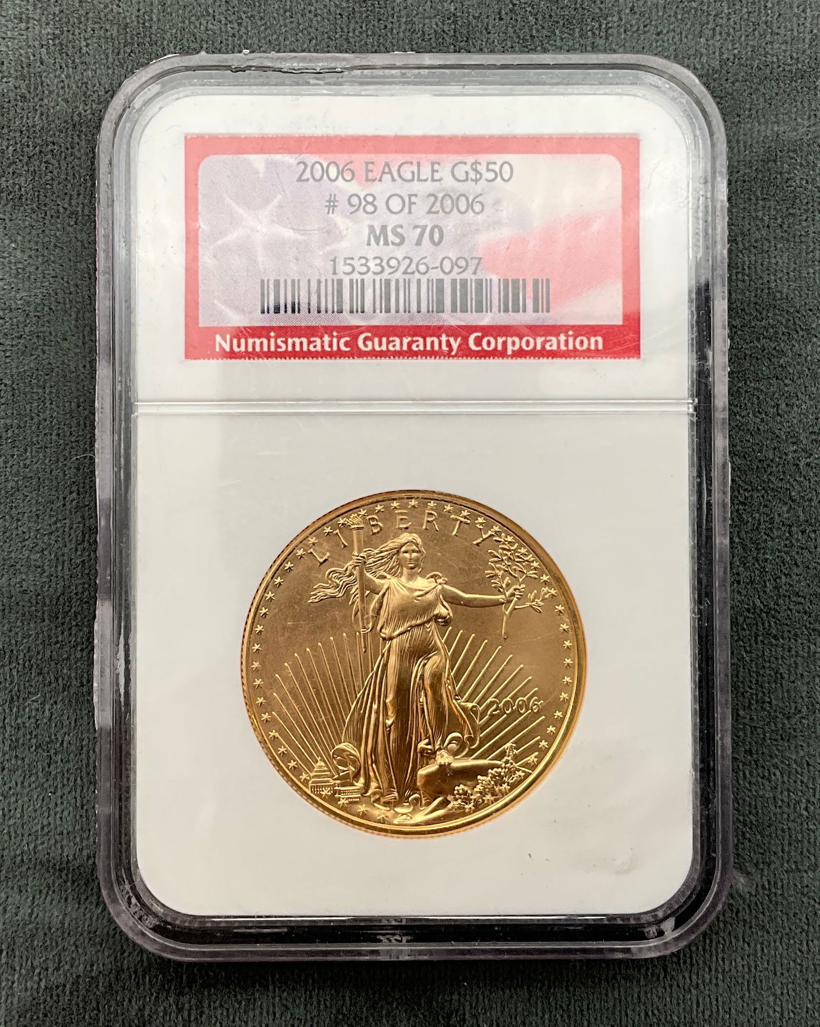 US 2006 $50 American Gold Eagle, Gold, NGC MS 70 - 2