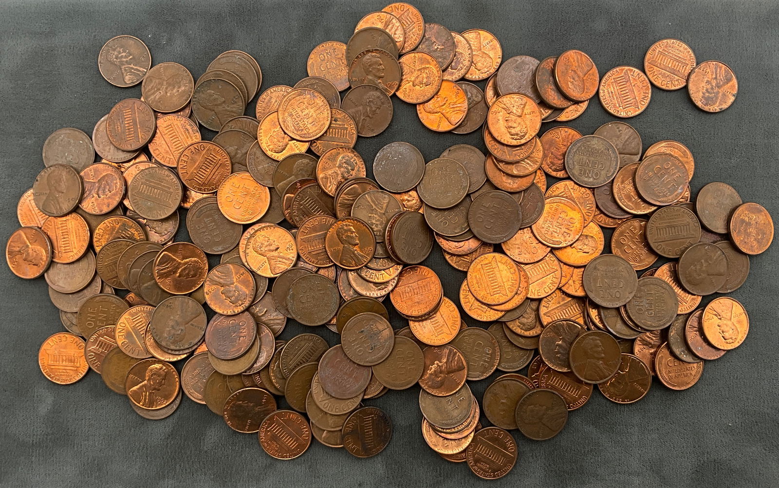 US 1909-1969 Lincoln Cents, Copper, 250 PCS - 3