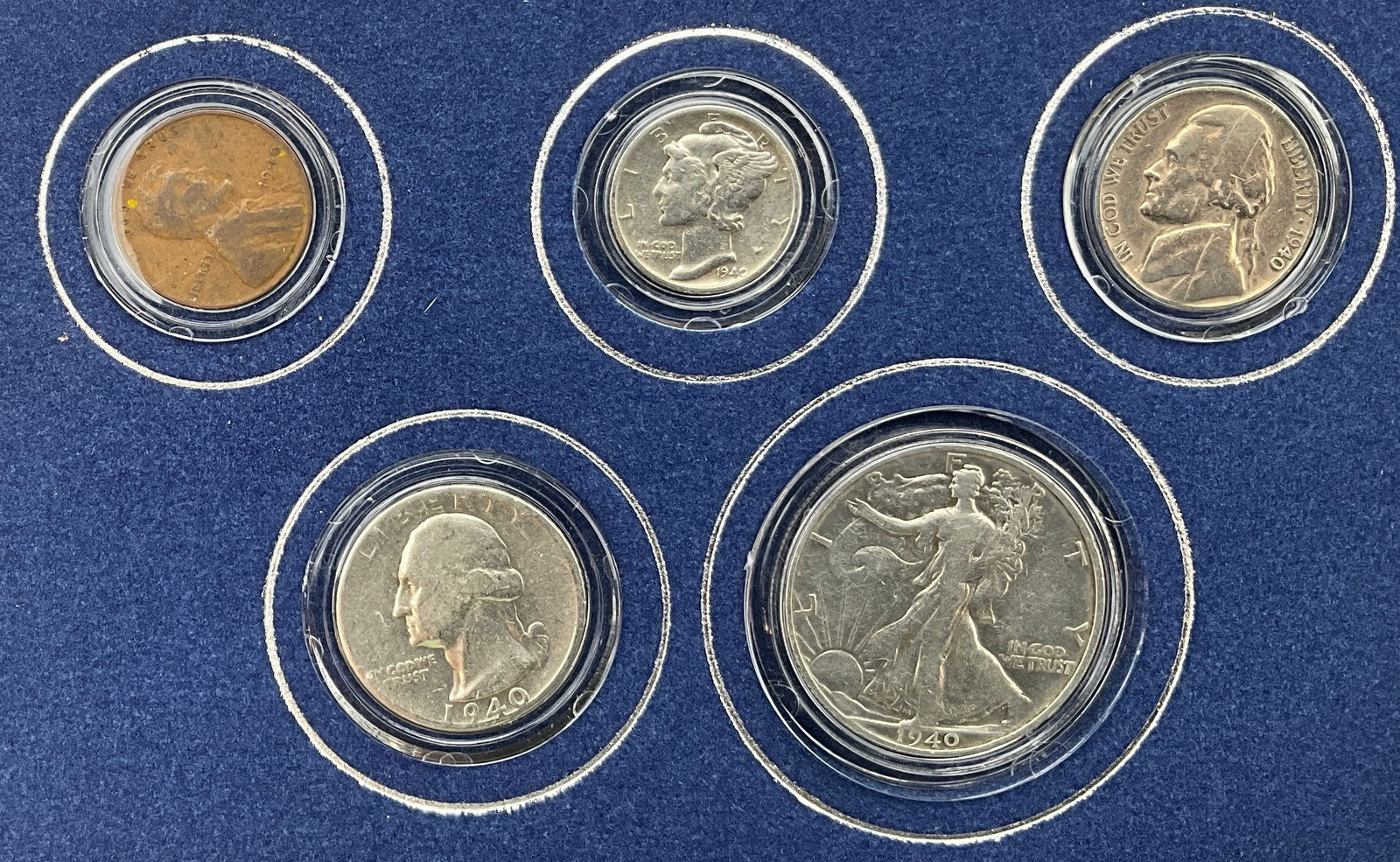 US 1940 Year Set and 250 PCS Wheat and Lincoln Cents, Mixed Metals - 2
