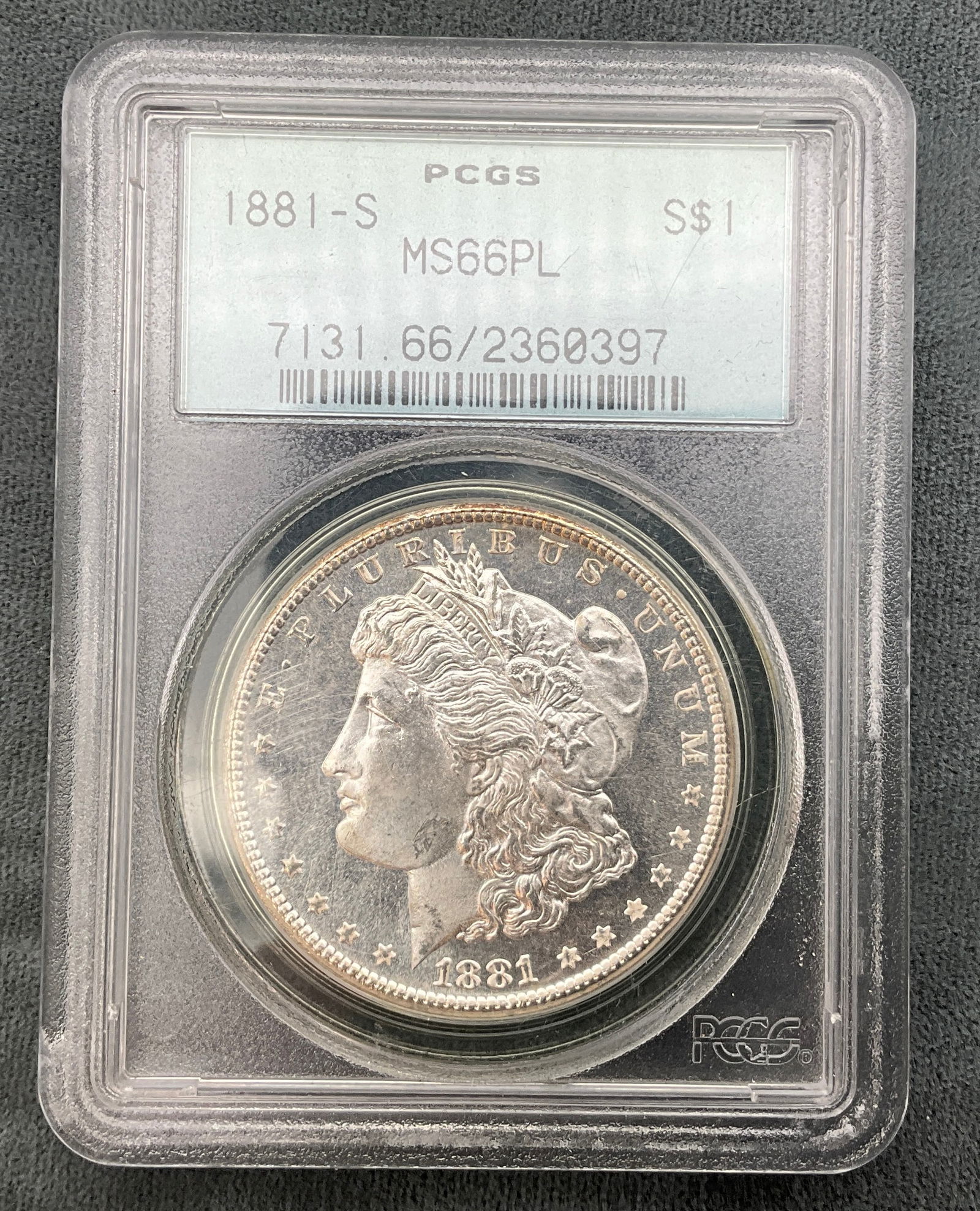 US 1881-S One Dollar, Silver, KM-110, PCGS MS66PL - 2