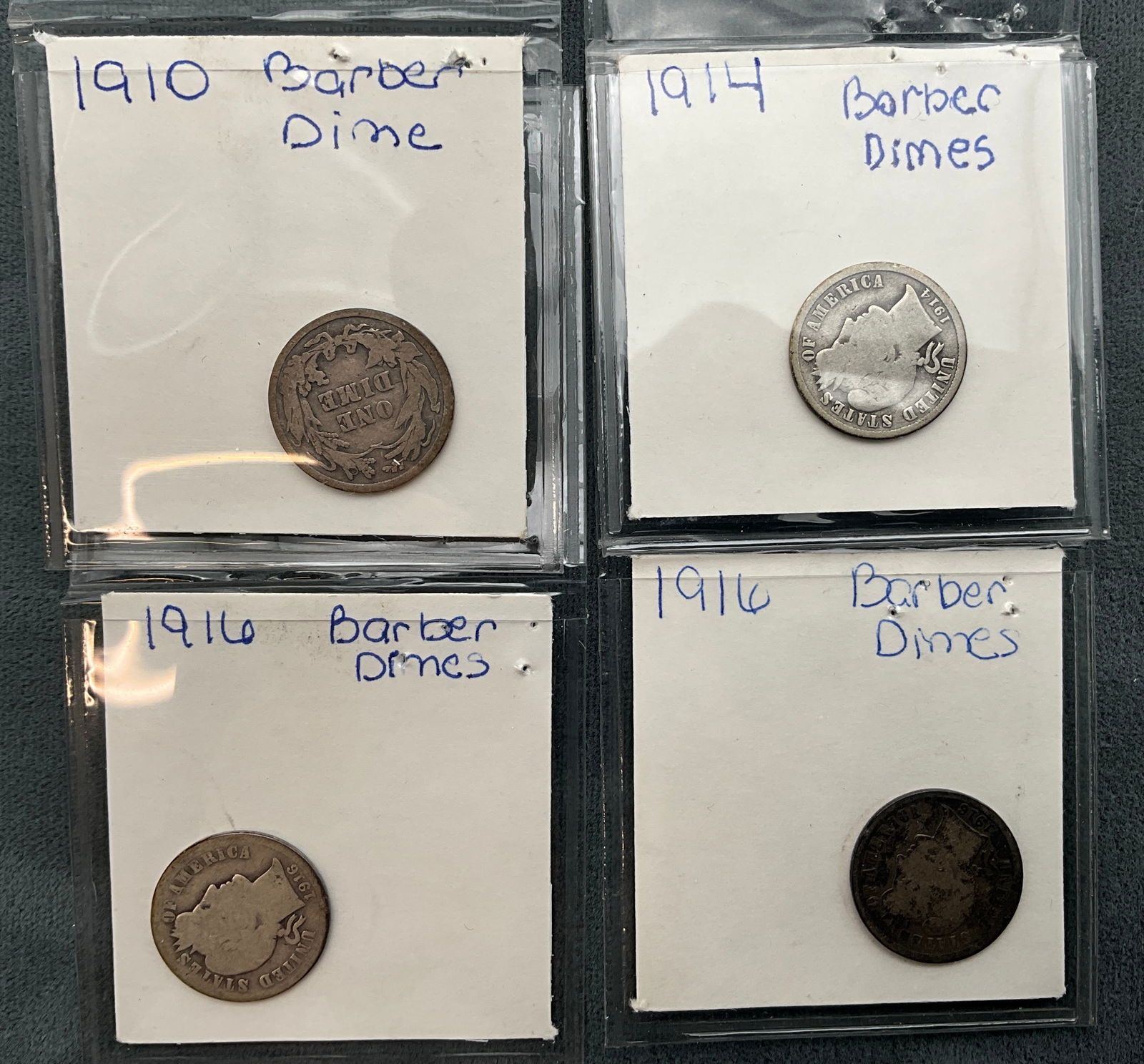 US 1853-1916 Seated Liberty and Barber Dimes, Silver - 2