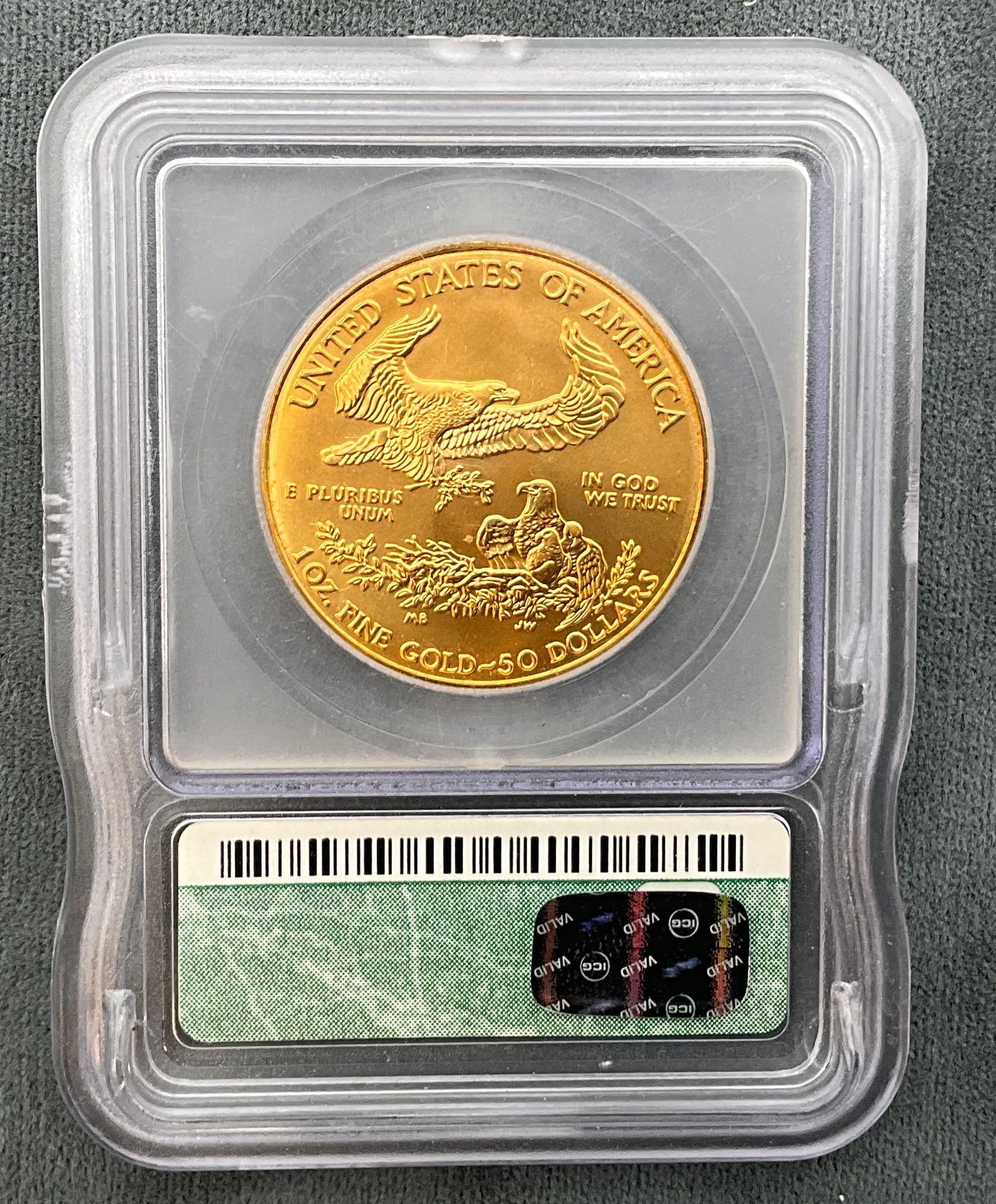 US 2001 $50 Gold Eagle, ICG MS70 - 4