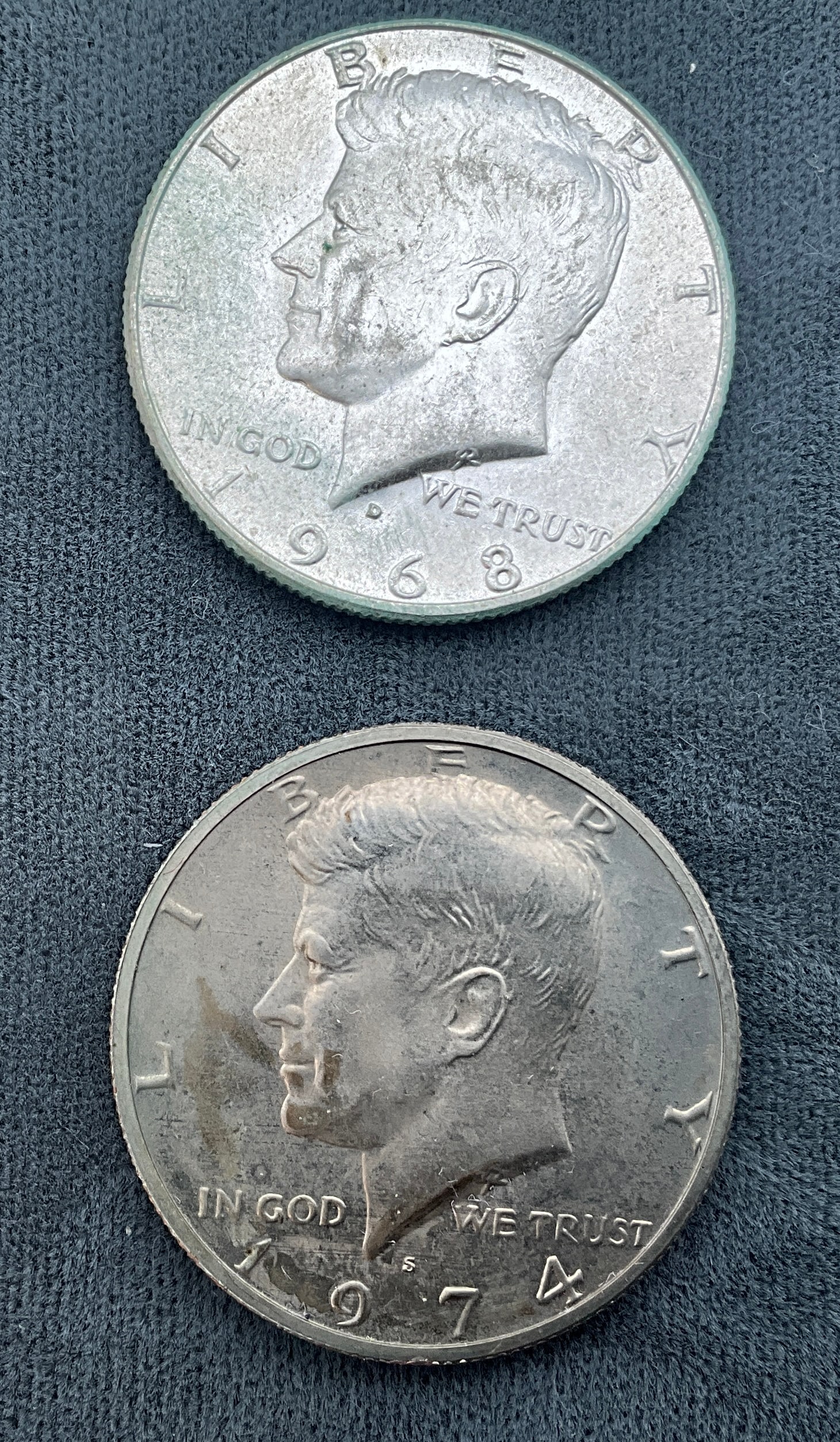 US 1968-D & 1974-S Half Dollars - 2