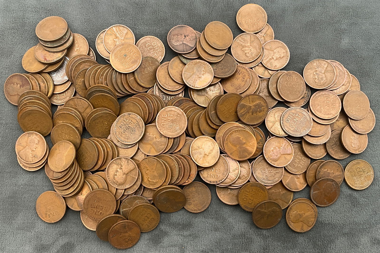 US 1909-1958 One Cent, Copper-Alloy, KM-132, Lot of 250 - 2