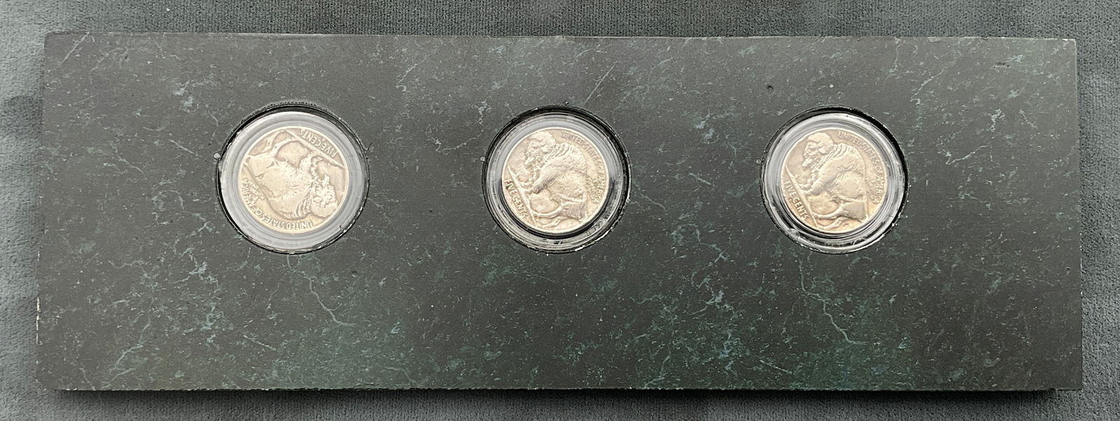 US 1930-1936 Trio of Five Cents, Copper-Nickel, KM-134 - 3