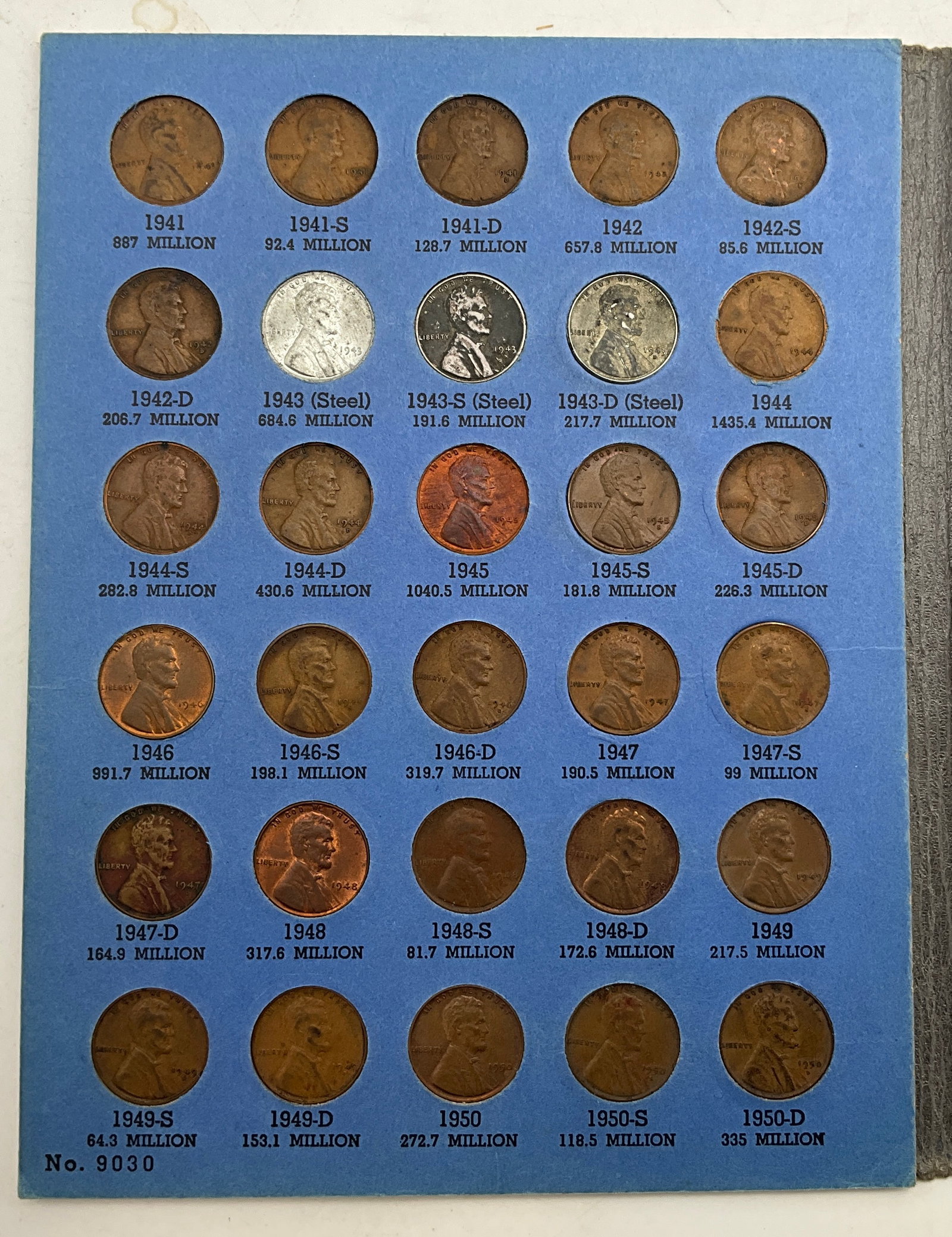 US 1941-1960s Lincoln Head Cent Collection, Bronze and Steel - 2