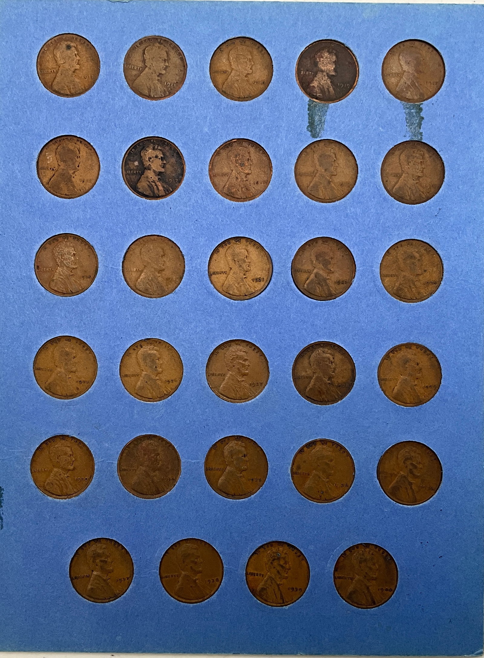 US 1941-1960s Lincoln Head Cent Collection, Bronze and Steel - 4