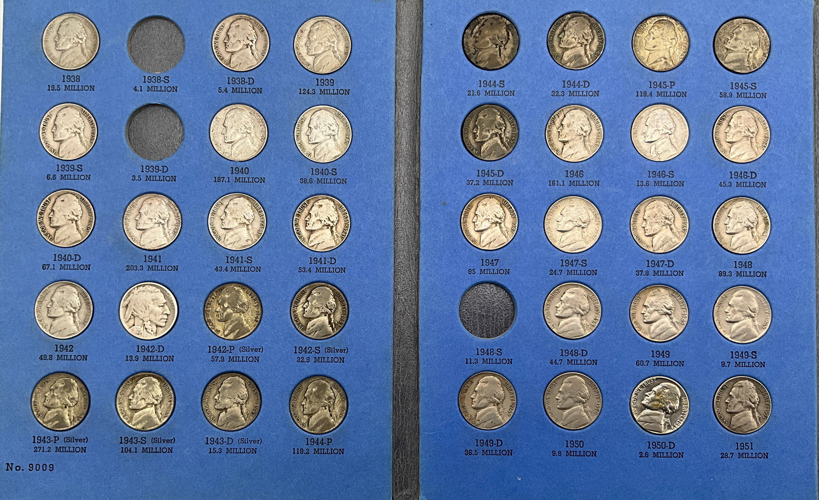 US 1938-1961 Jefferson Nickel Collection, Cupro-Nickel and Silver - 2