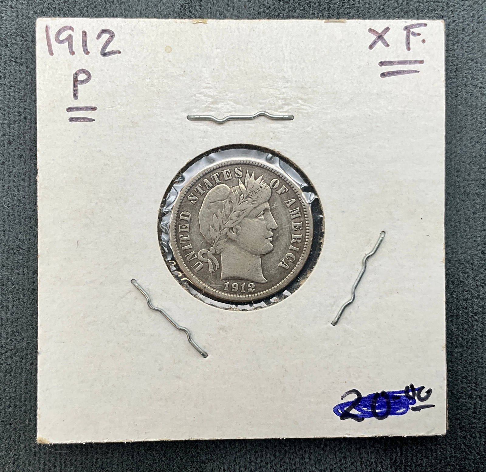US 1912 Barber Dime, Silver, KM-113 - 2