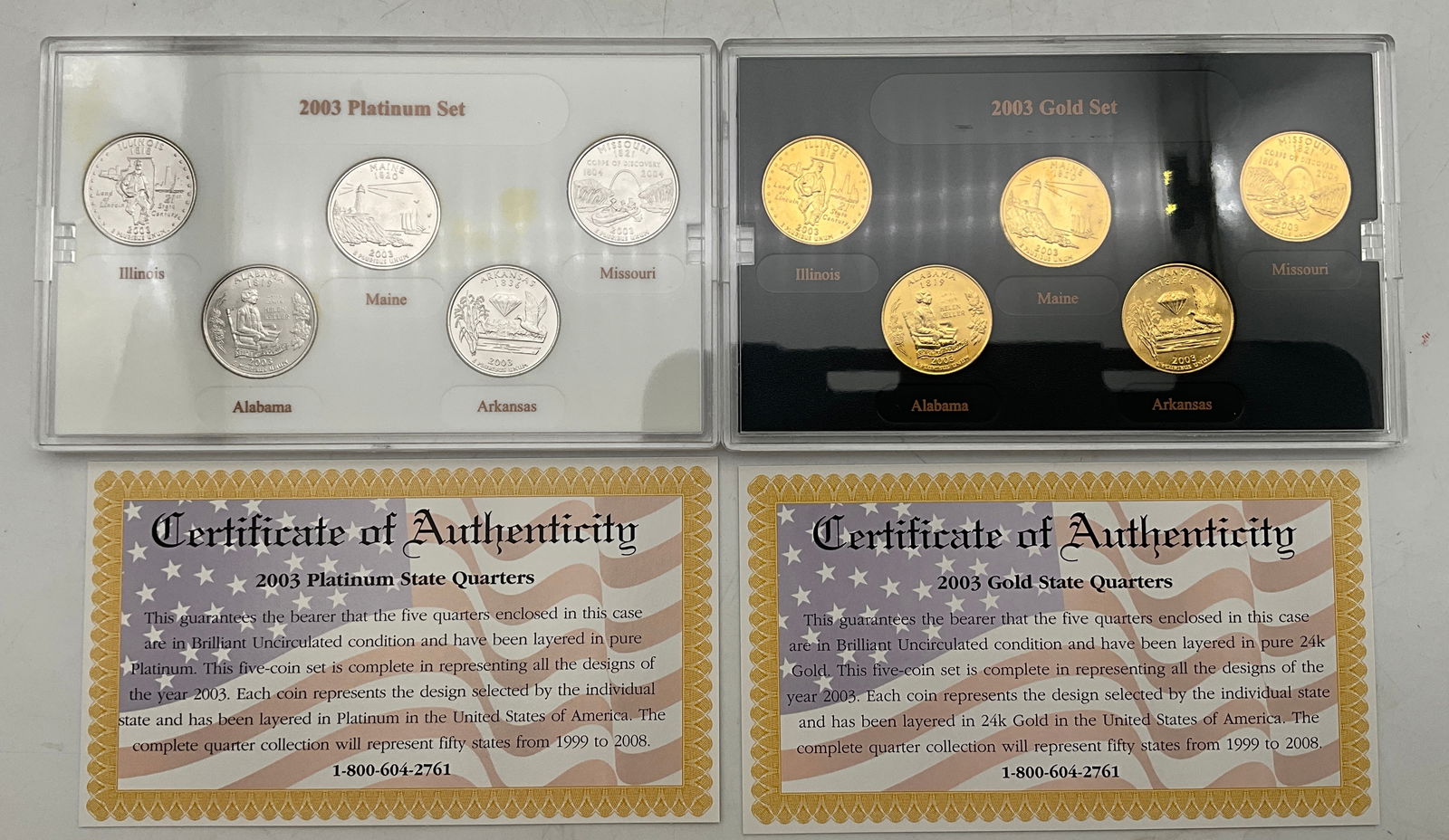 A Collection of US 2003 25-Cent State Quarters, Mixed Editions - 4