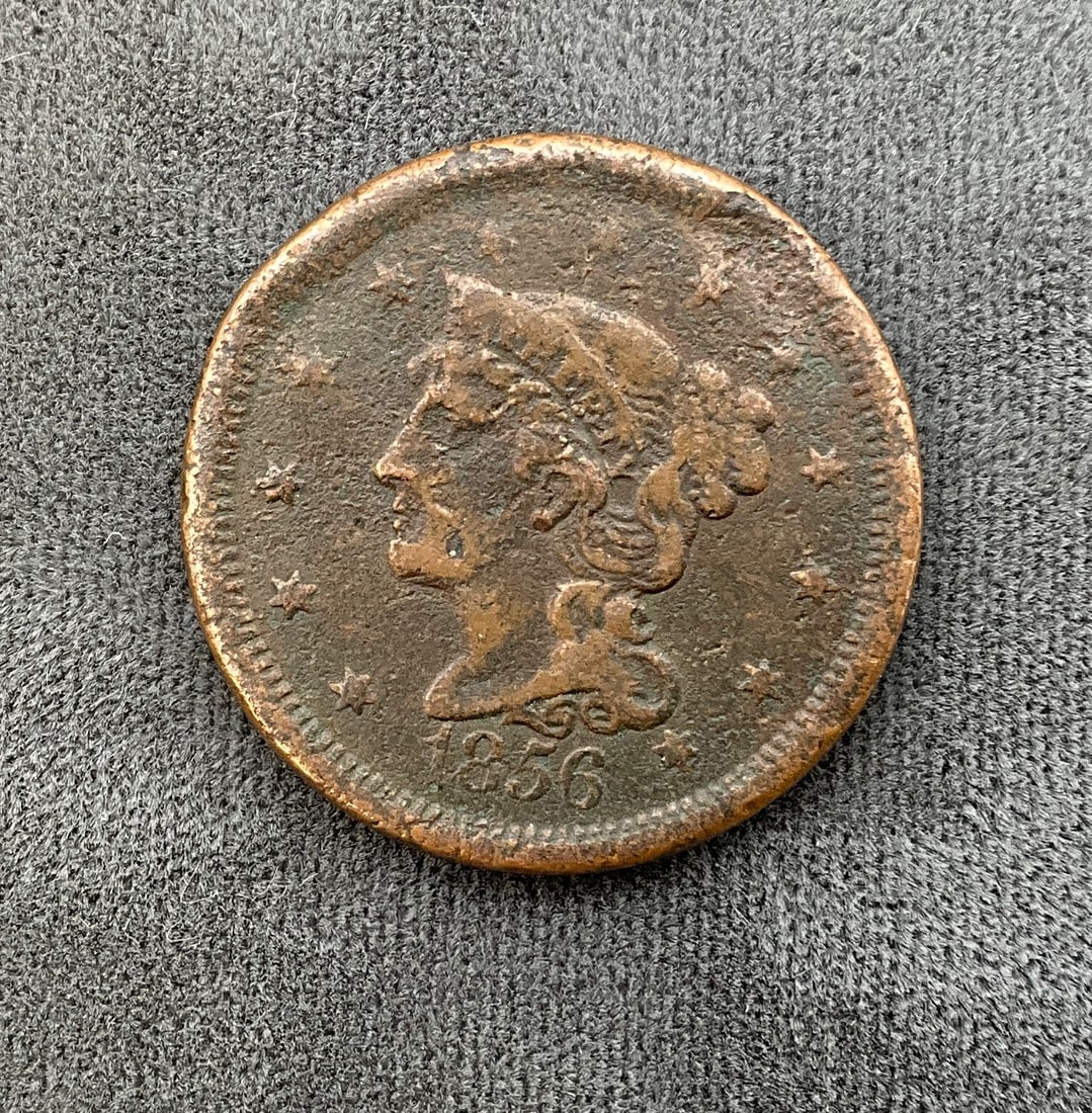 US 1856 Large Cent, Copper, KM-67 - 2