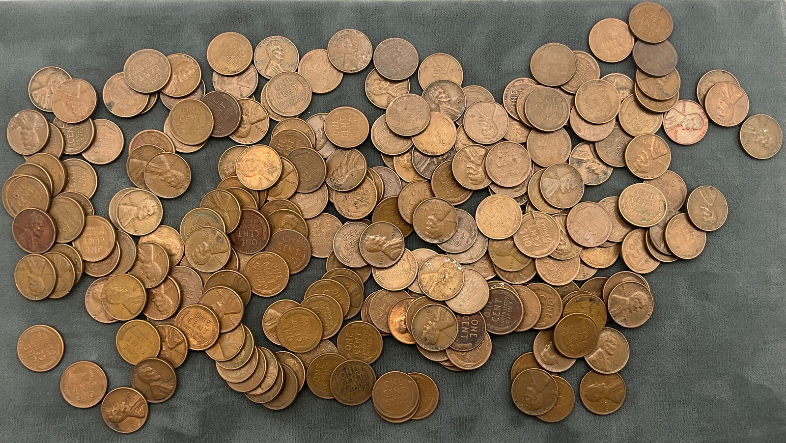 US 1944-1957 Lincoln Wheat Cents, Bronze, Lot of 250 - 3