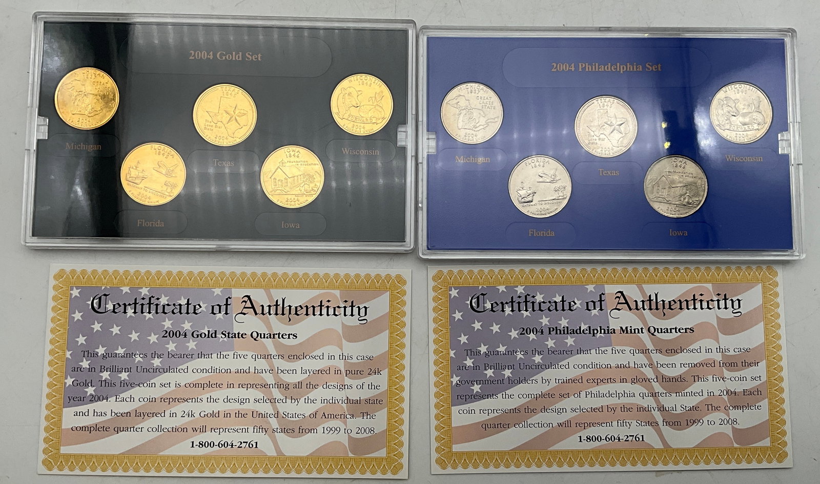 US 2004 Quarter Dollar Collection, Cupronickel and Layered Editions - 3