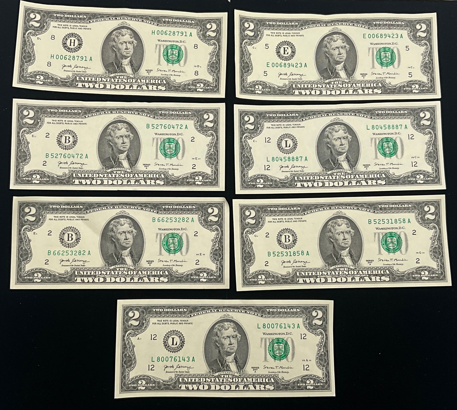 US 2017 A $2 Federal Reserve Notes, Paper - 2