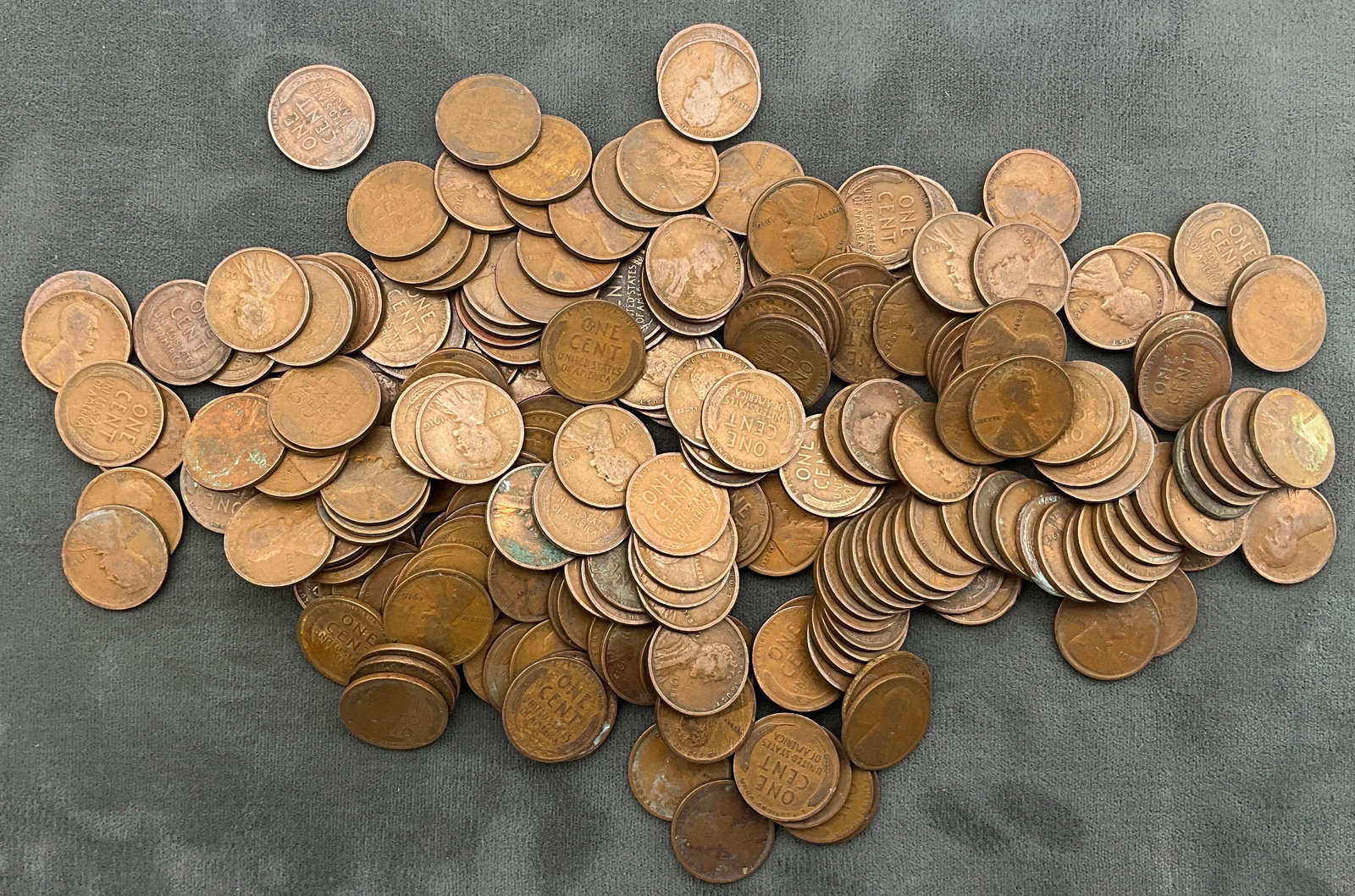 US 1909-1958 Lincoln Wheat Cents, Copper, KM-132, 250 Pcs - 2