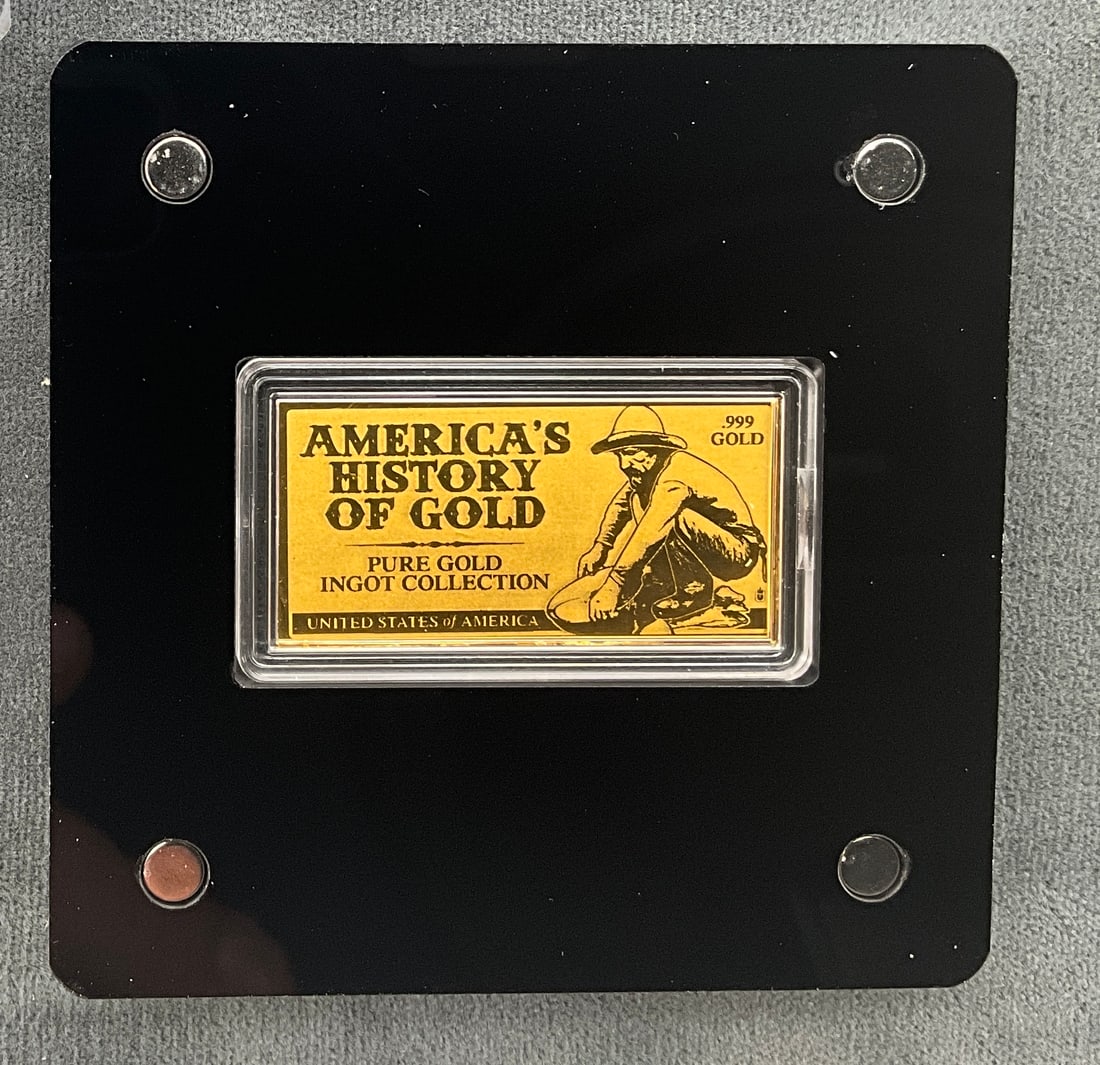 US America's History of Gold, .999 Gold Ingot - 2