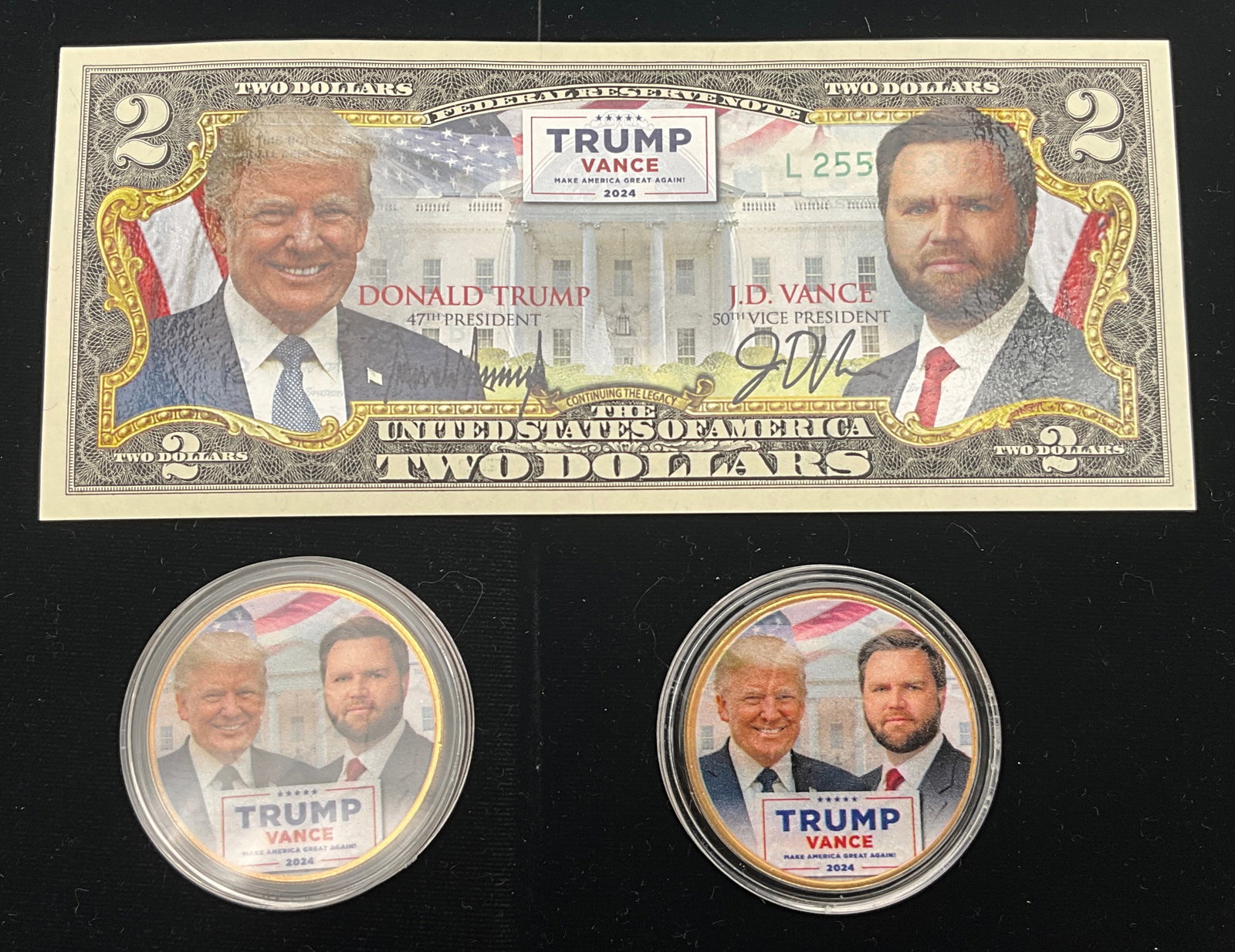 US 2024 Trump-Vance Commemorative Currency and Medal Collection - 3