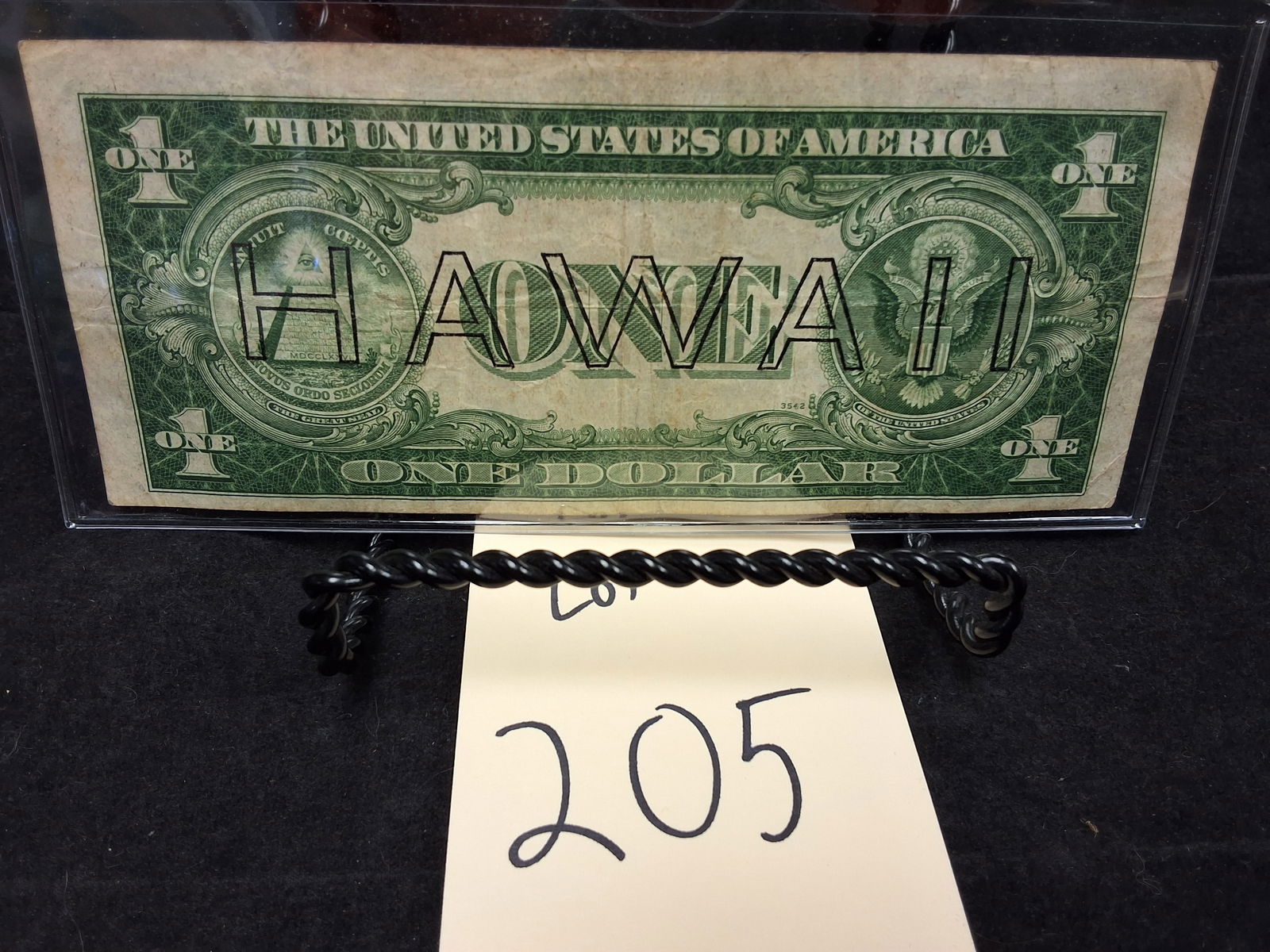 US 1935A $1 Silver Certificate, Hawaii Overprint, Fr-2300 - 2