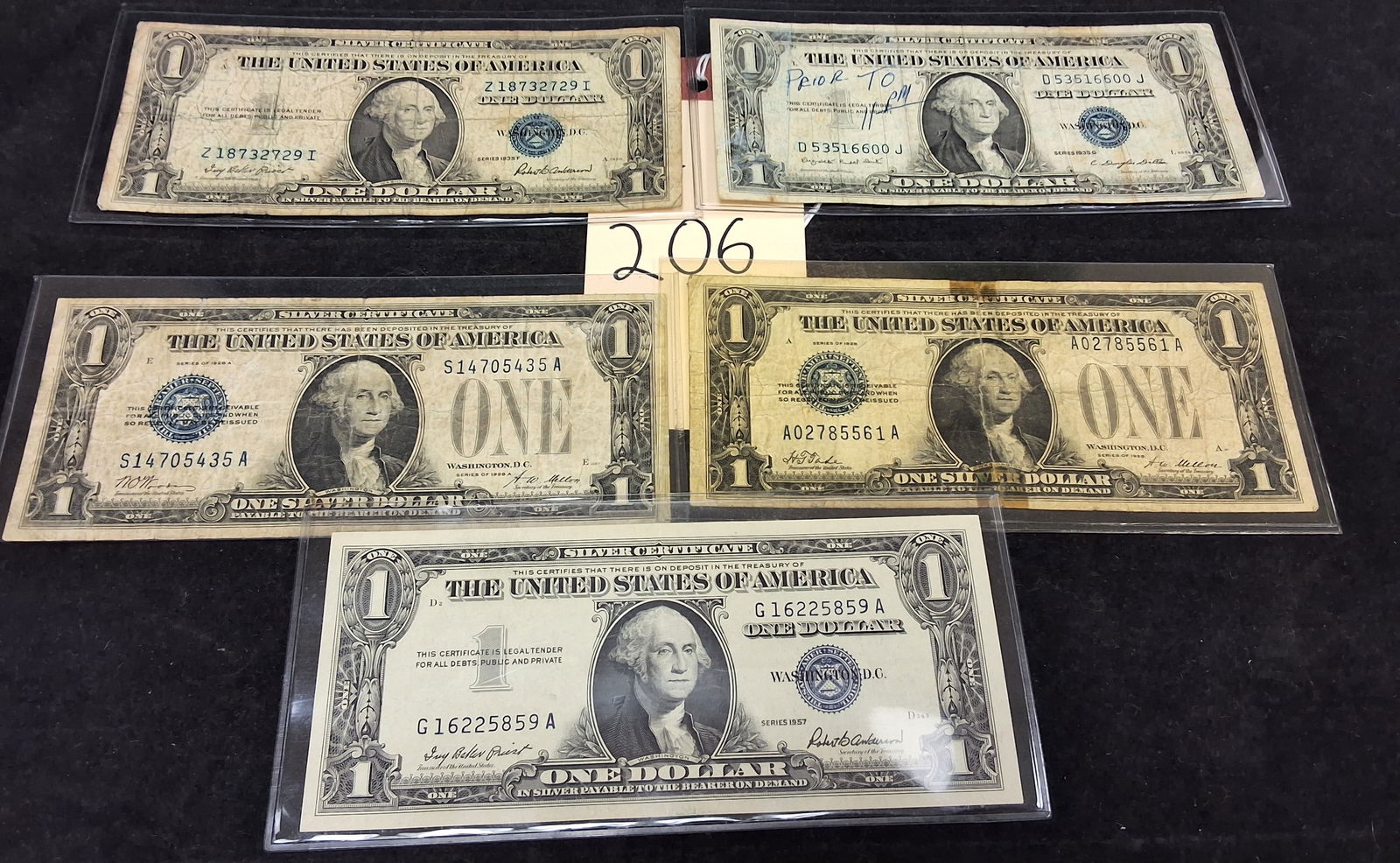 US 1928-1957 $1 Silver Certificates, Paper, Fr. 1600-1619 (1 of 10)