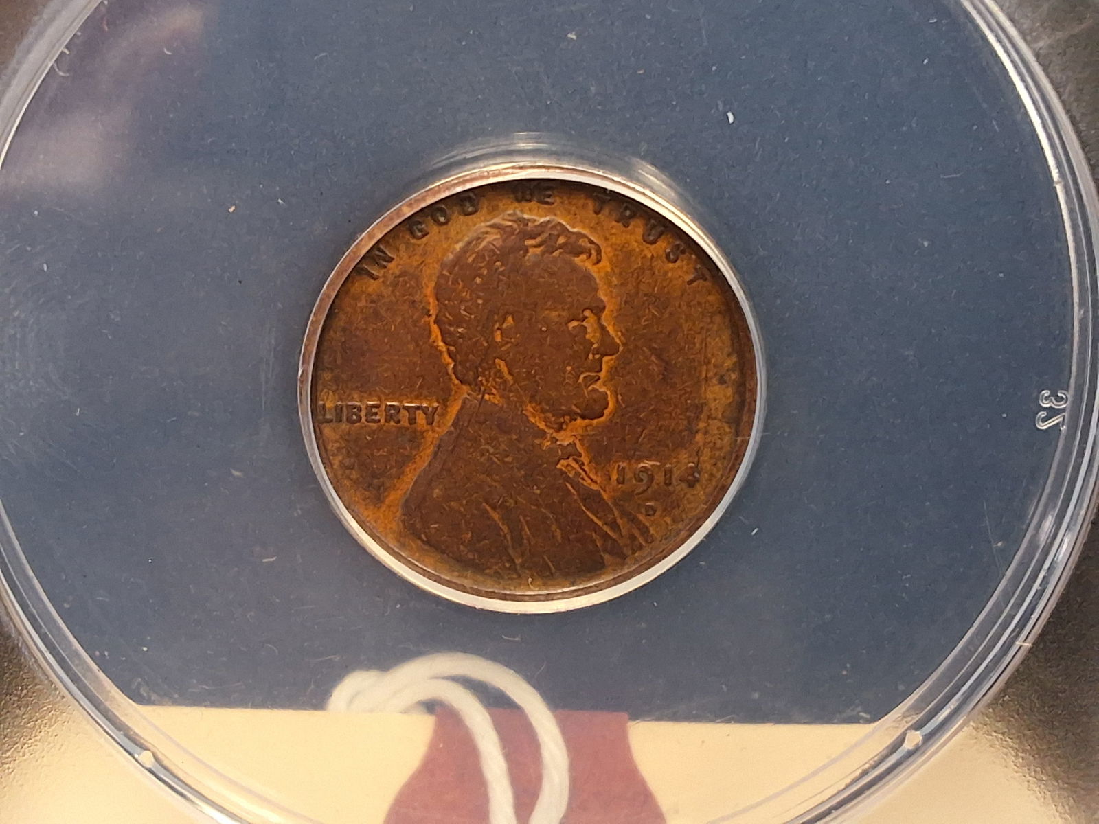 US 1914-D One Cent, Copper, KM-132, ANACS F 12 - 3