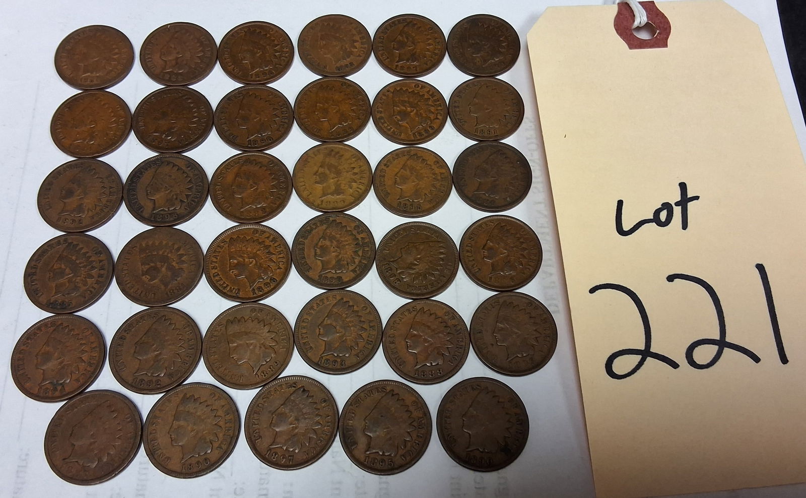 US 1883-1899 One Cent Lot, Bronze, KM-108 (1 of 7)