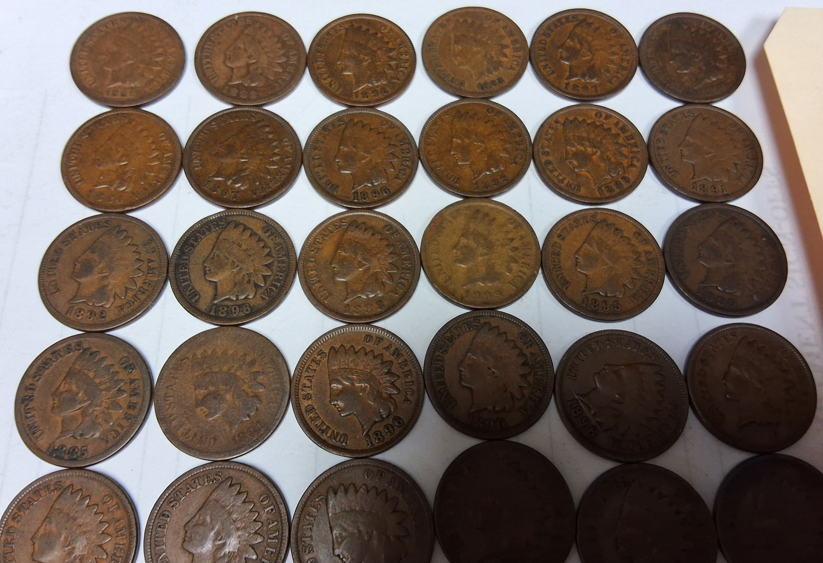 US 1883-1899 One Cent Lot, Bronze, KM-108 - 2