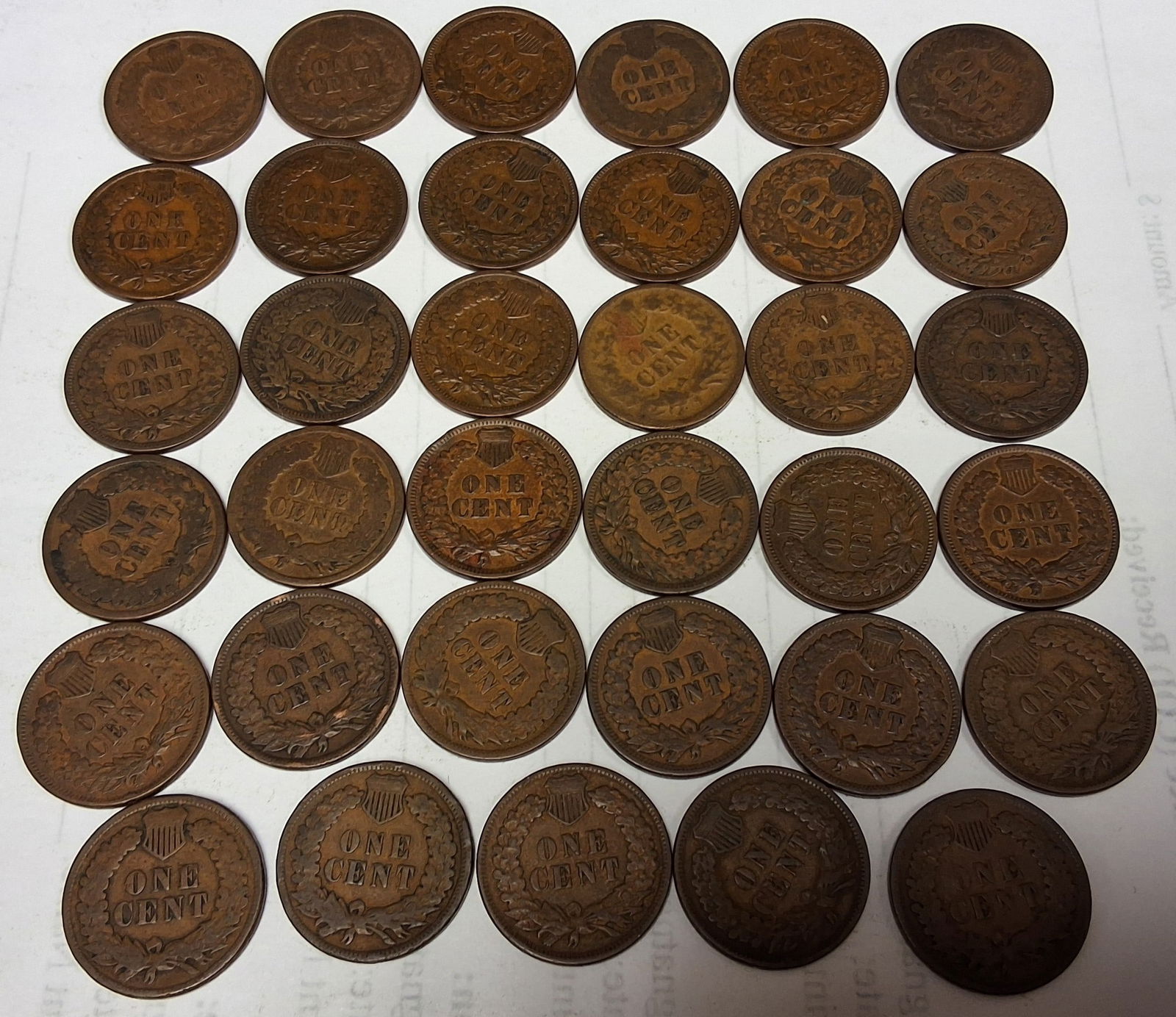 US 1883-1899 One Cent Lot, Bronze, KM-108 - 4