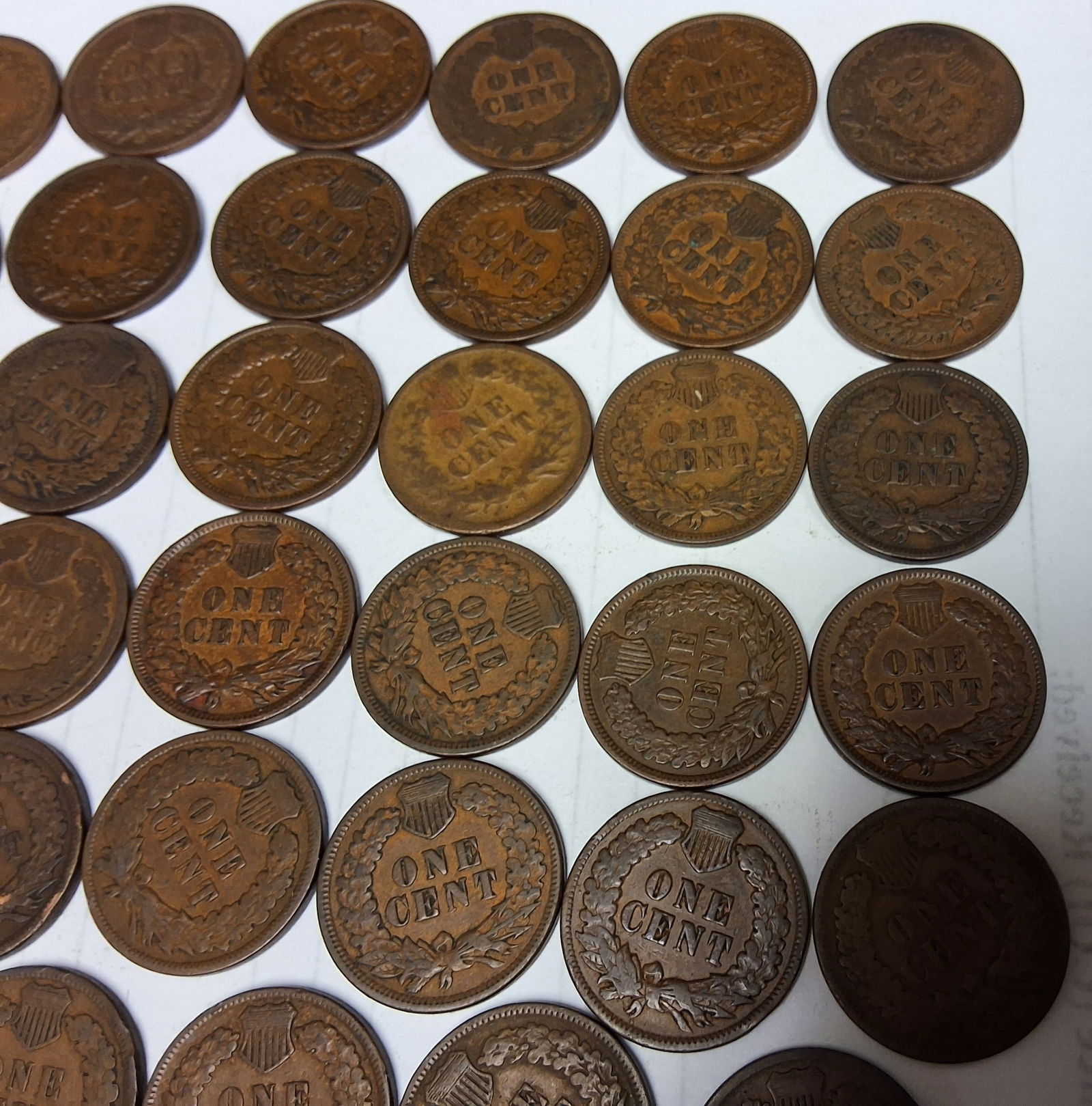US 1883-1899 One Cent Lot, Bronze, KM-108 - 6