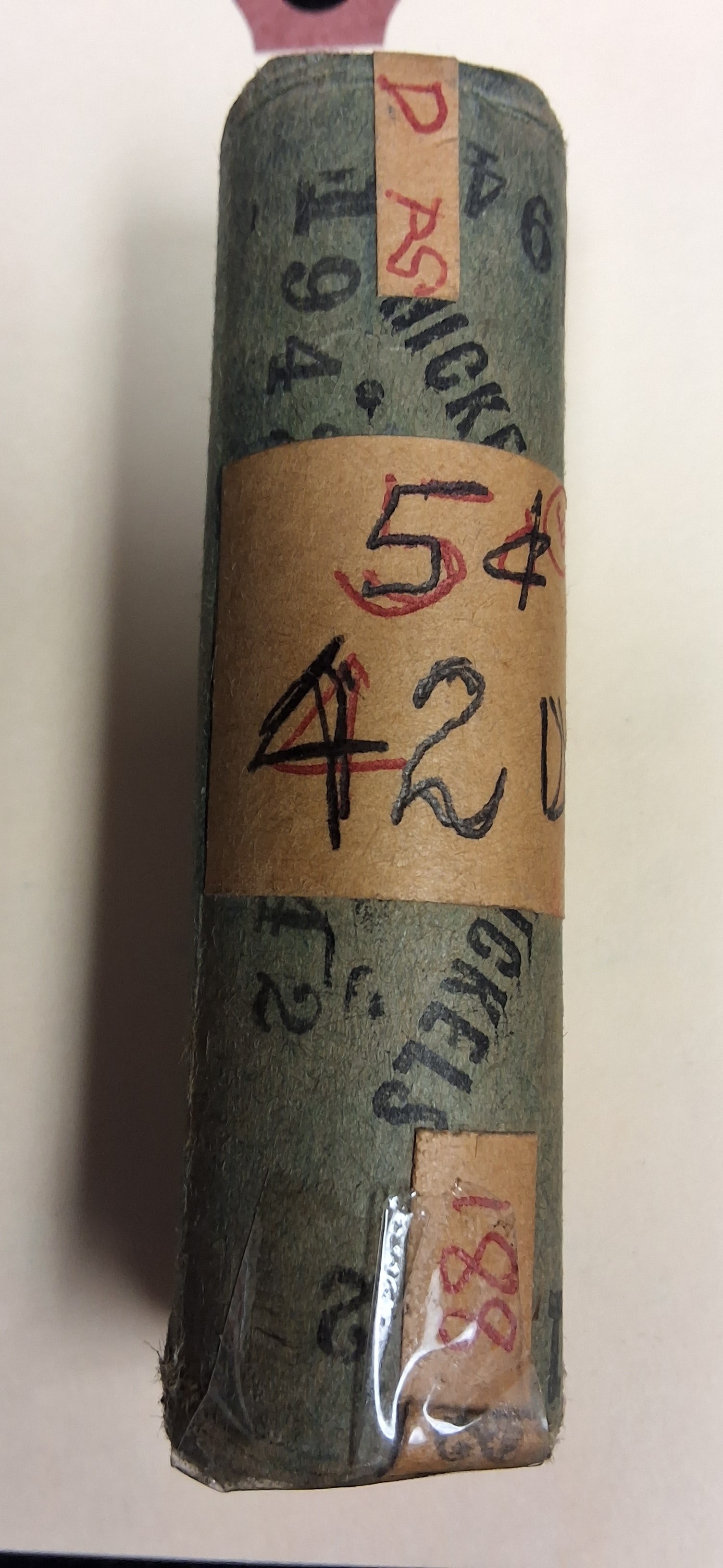 US Home Front, WWII 1942-D Silver Jefferson War Nickel Coin Roll (40 Coins) - 2