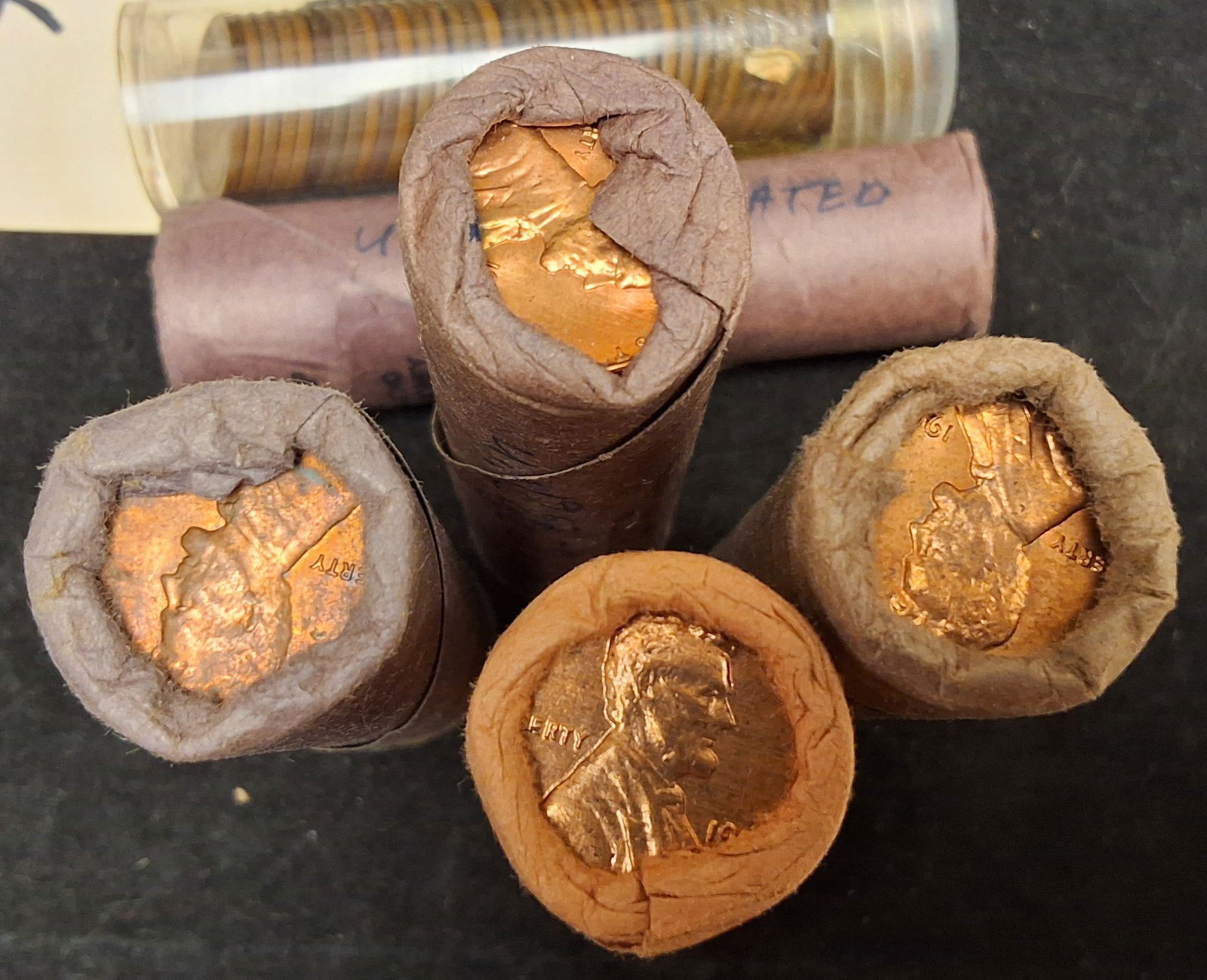 US 1959-1963 1c Lincoln Memorial Cent Rolls, Copper, KM-201 - 2