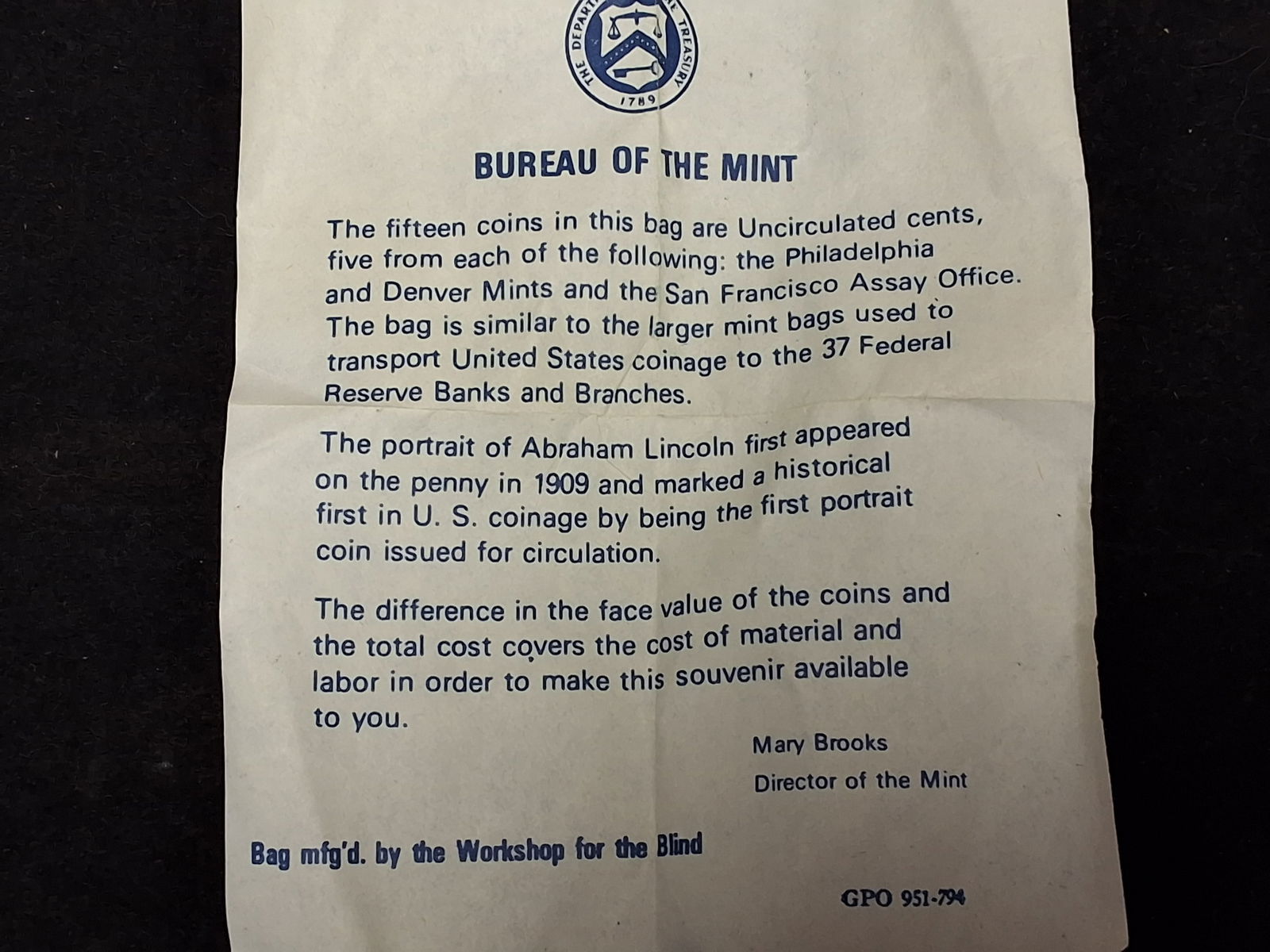 US 1973 Lincoln Memorial Cents, Copper-Zinc - 3