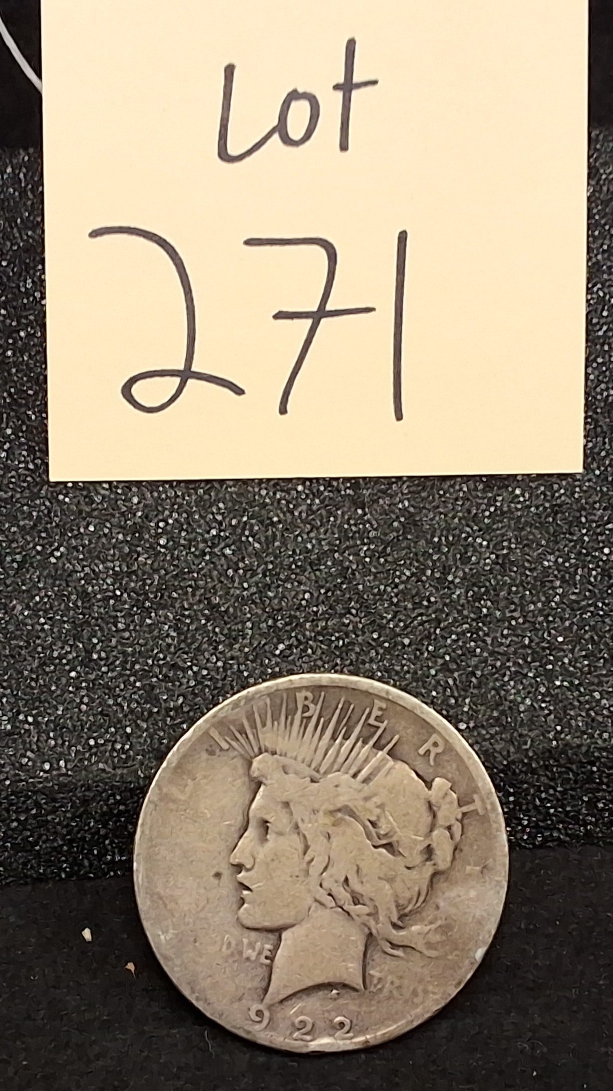 US 1922 Peace Dollar, Silver, KM-150: KM-150. Designer: Anthony de Francisci. No mint mark (Philadelphia). Liberty obverse / Eagle reverse. The 1922 Philadelphia mintage is the highest in the Peace dollar series, with over 51 million