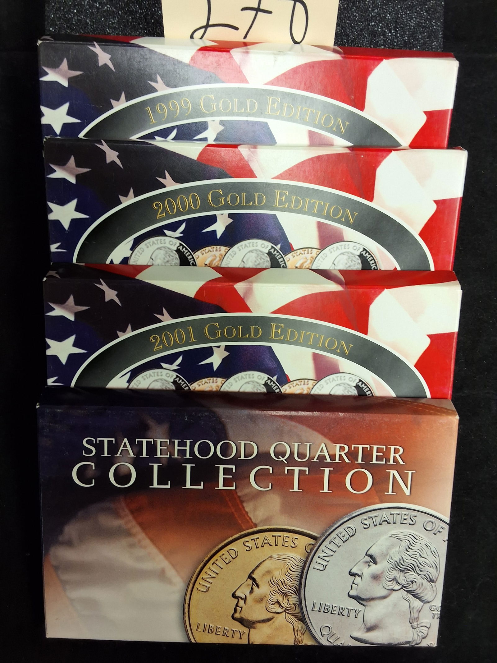 US 1999-2001 Quarter Dollar, 24k Gold Layered - 2
