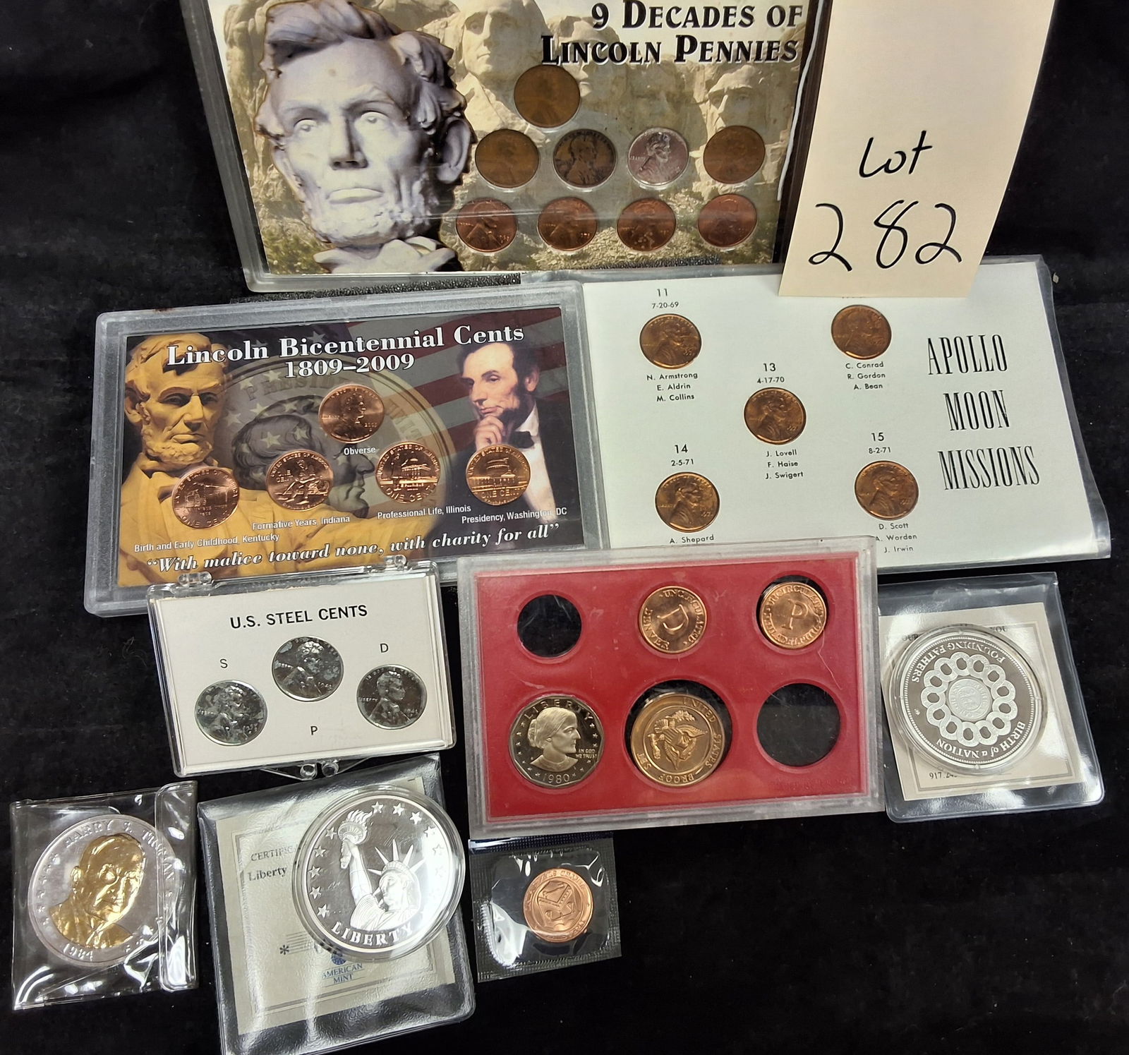 US A Lot of Lincoln Cent Sets and Commemorative Medals - 4