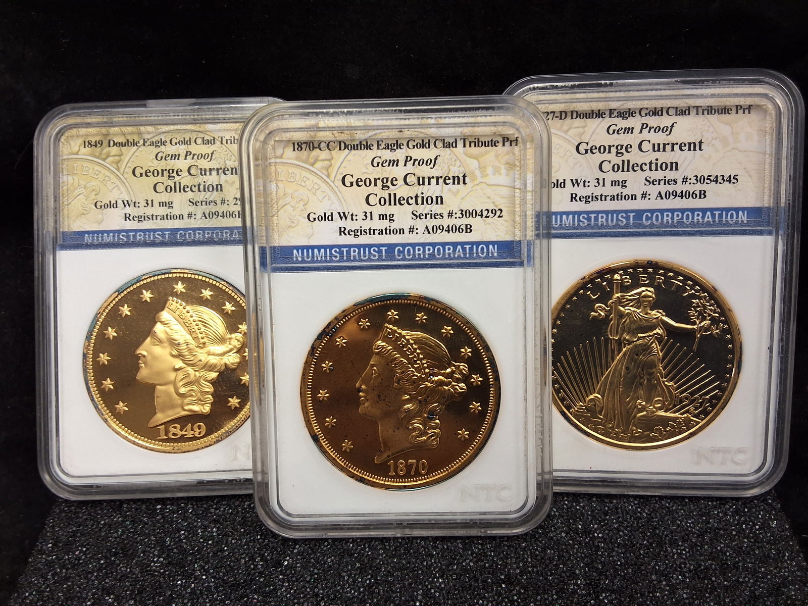US Collection of Double Eagle Replica and Tribute Pieces, Gold-Layered - 4