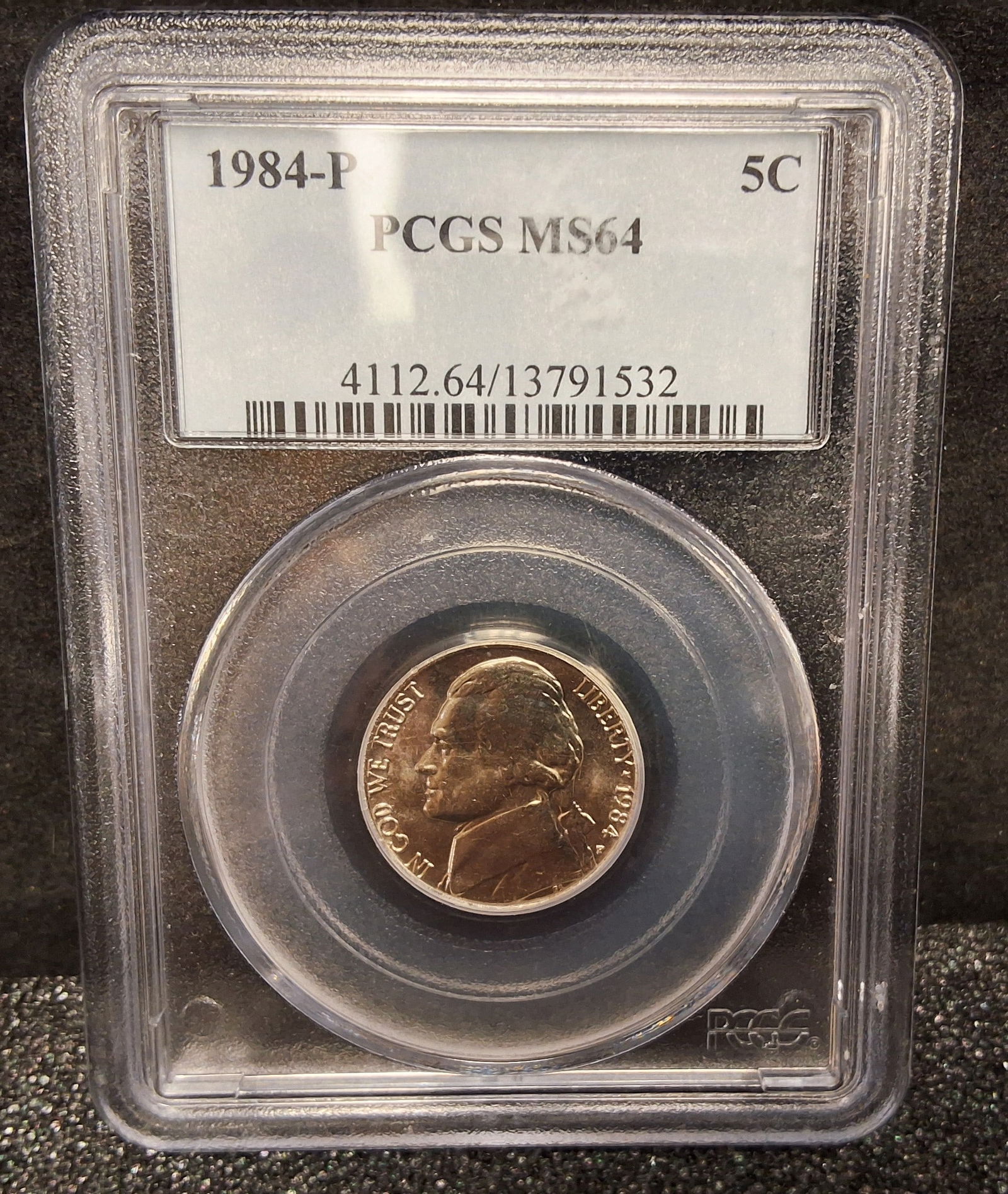 US 1984-P Jefferson Nickel, Copper-Nickel, KM-A192, PCGS MS64 - 2