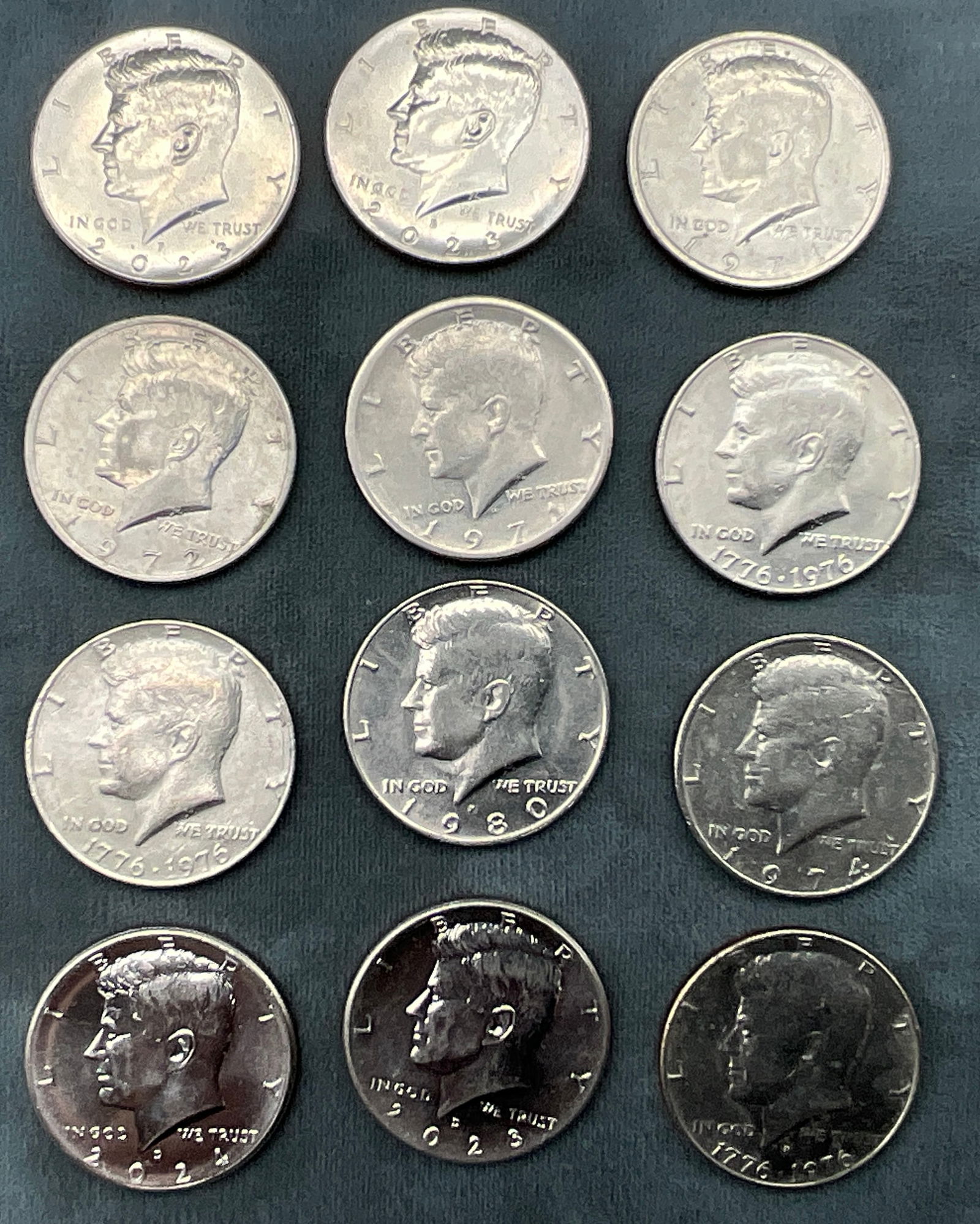 US 1971-2024 Kennedy Half Dollar Collection, Copper-Nickel Clad, KM-202/205 - 2