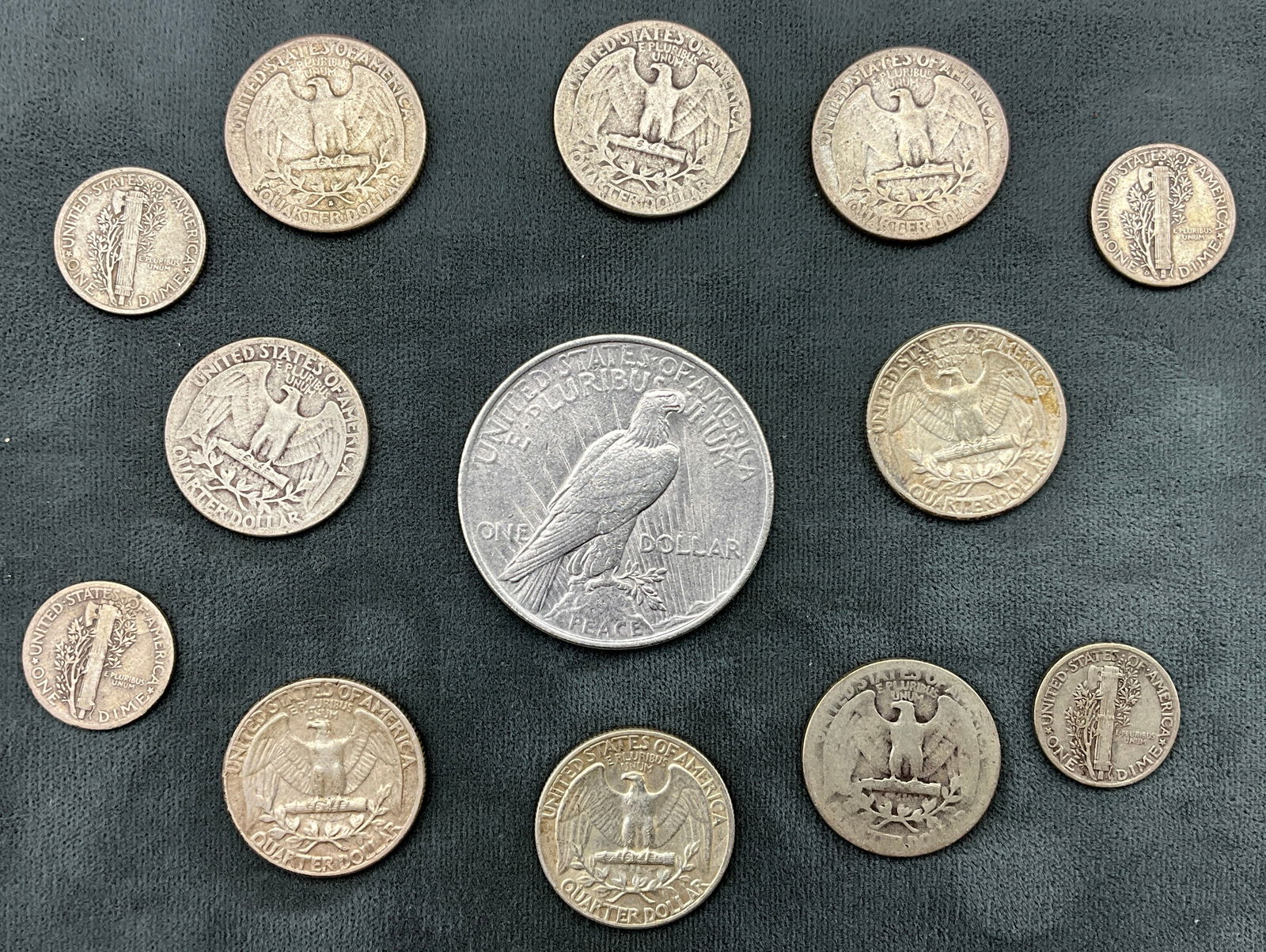 US 1923-1964 Silver Coin Collection, 90% Silver - 3