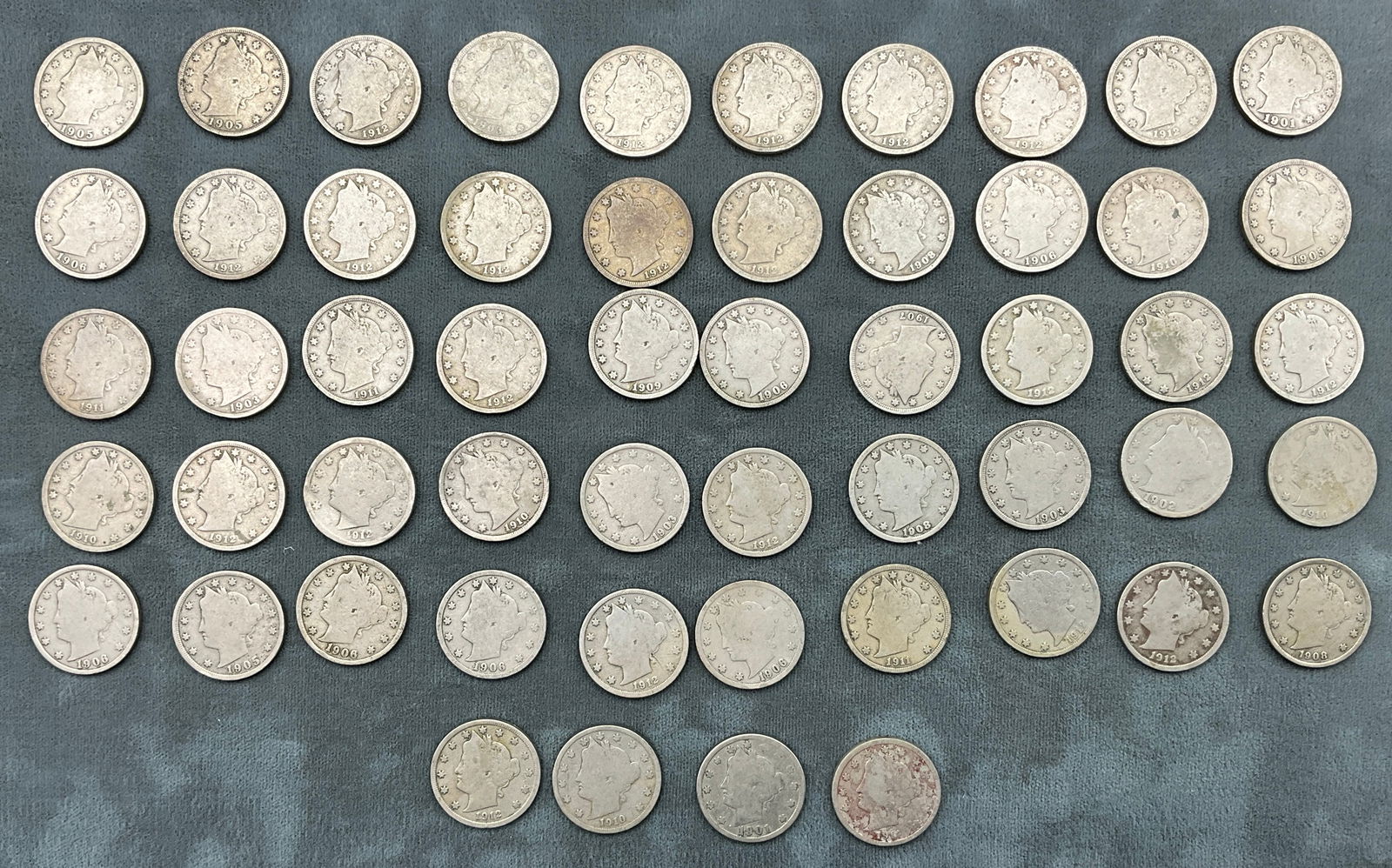 US 1901-1912 A Collection of Liberty Head Nickels, Cupro-Nickel, KM-112 - 2