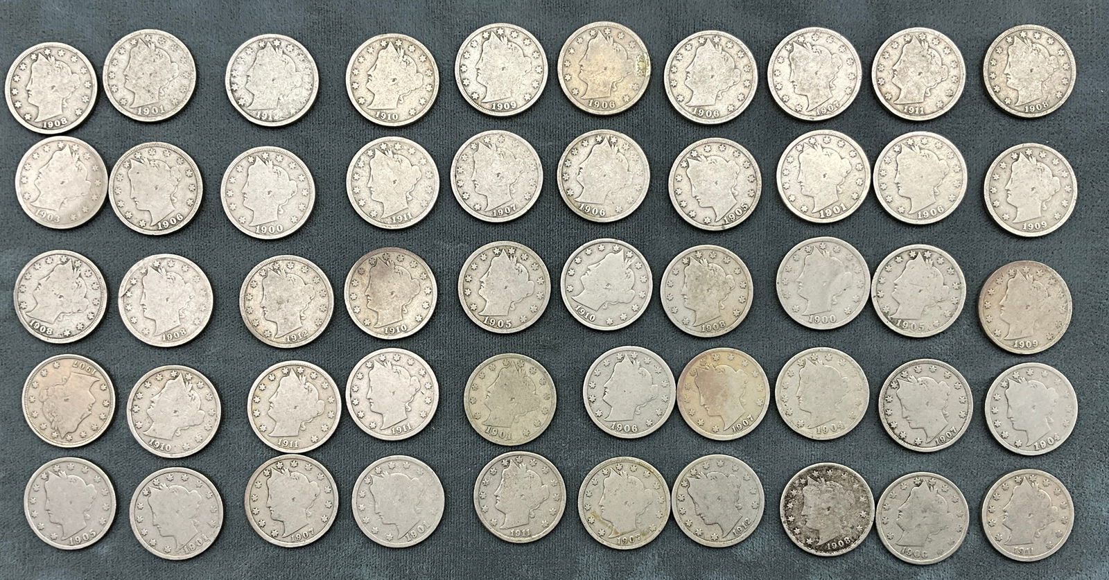 US 5 Cents 1900-1912 Liberty Head "V" Nickel Collection - 2